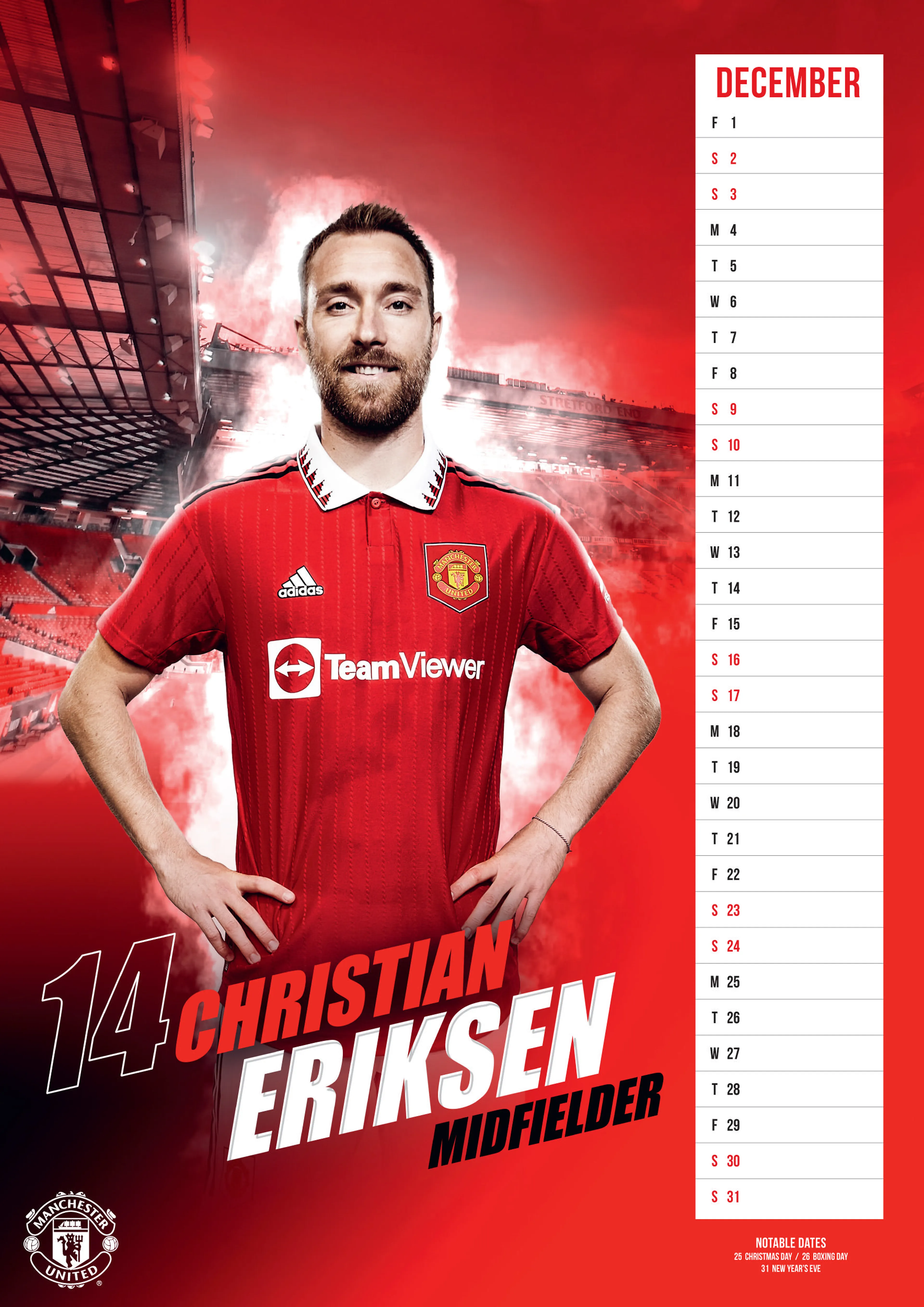 MANCHESTER UNITED FC 2024 A3 KALENDER