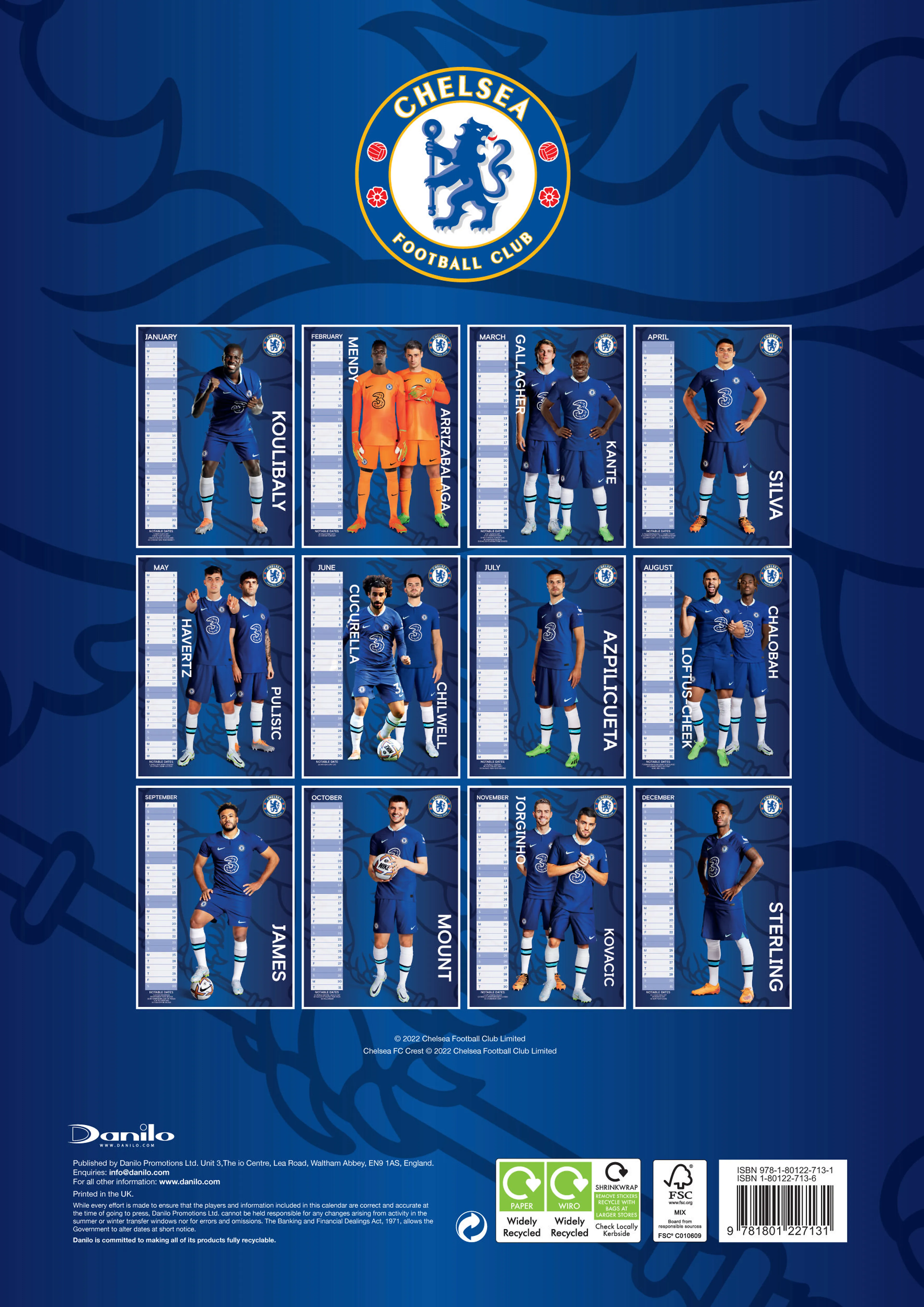 CHELSEA FC 2024 A3 KALENDER