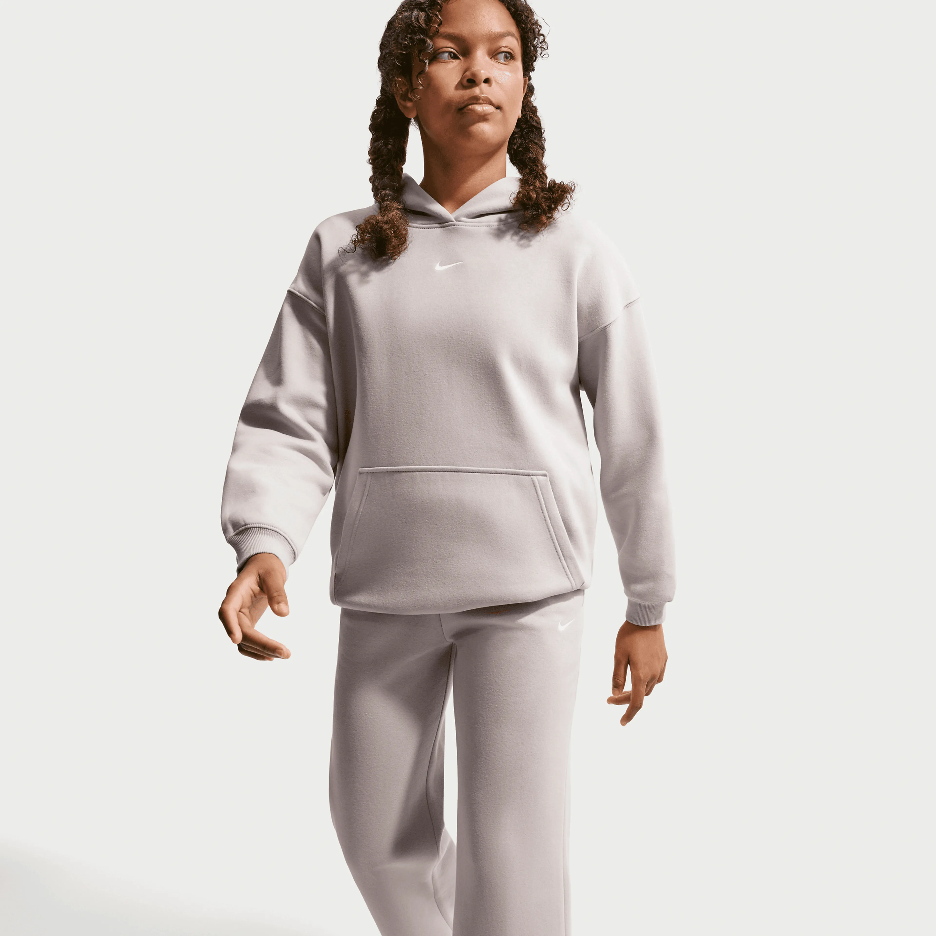 Sportswear Studio Fleece Girls' Open-Hem Pants