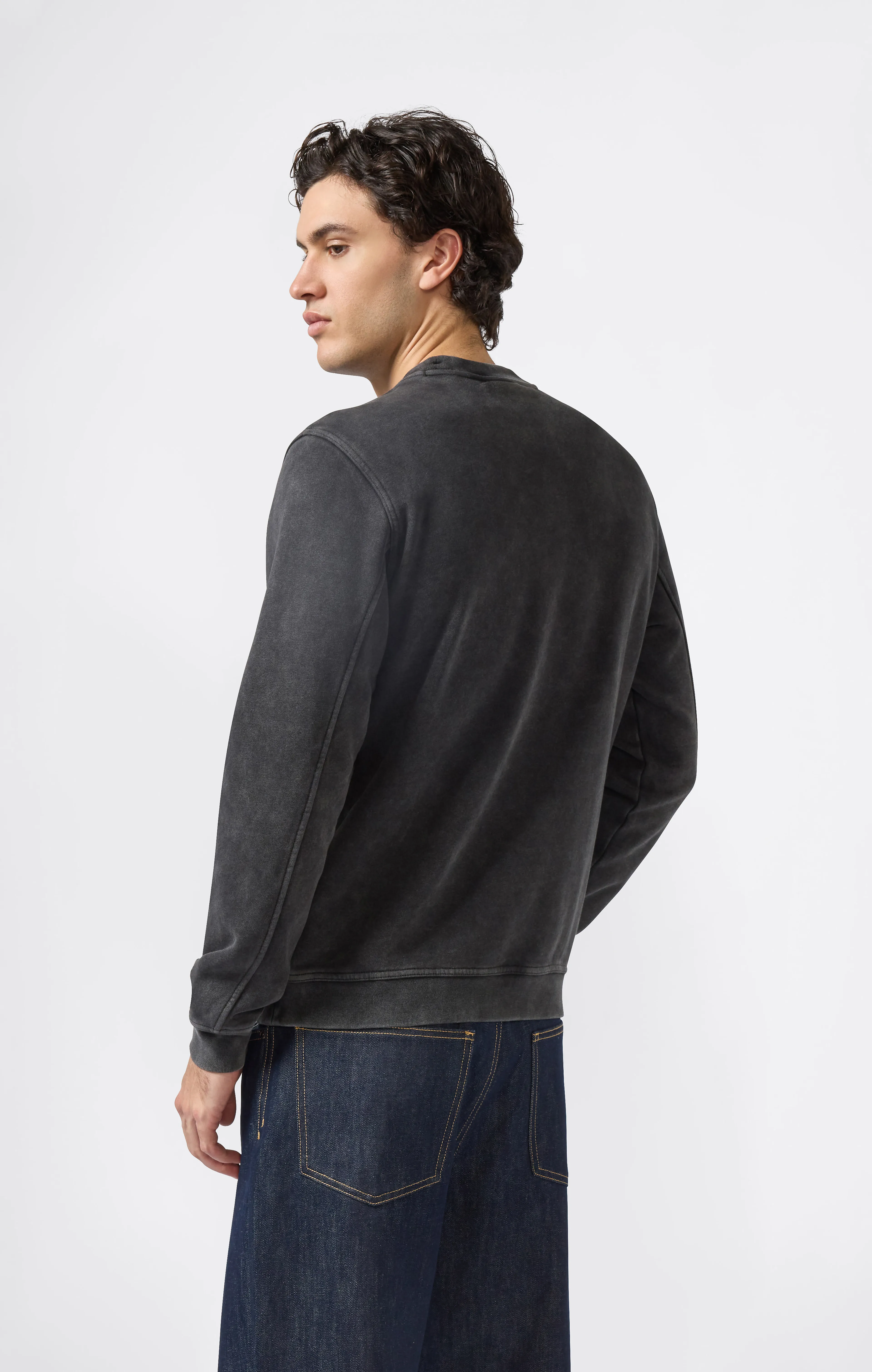 Washed crewneck sweatshirt Men