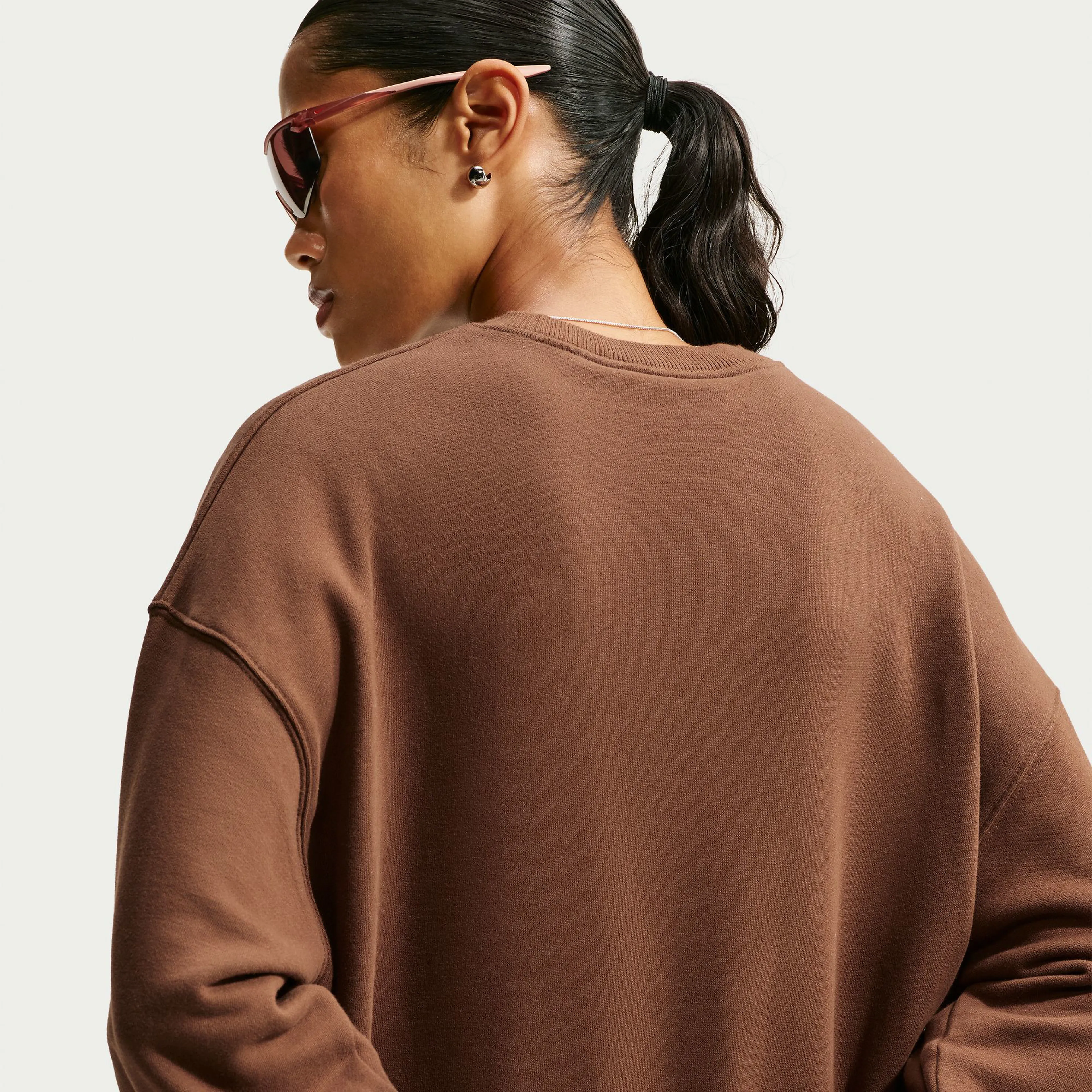 Studio Fleece Medium Weight Women's Oversized Crew-Neck Sweatshirt