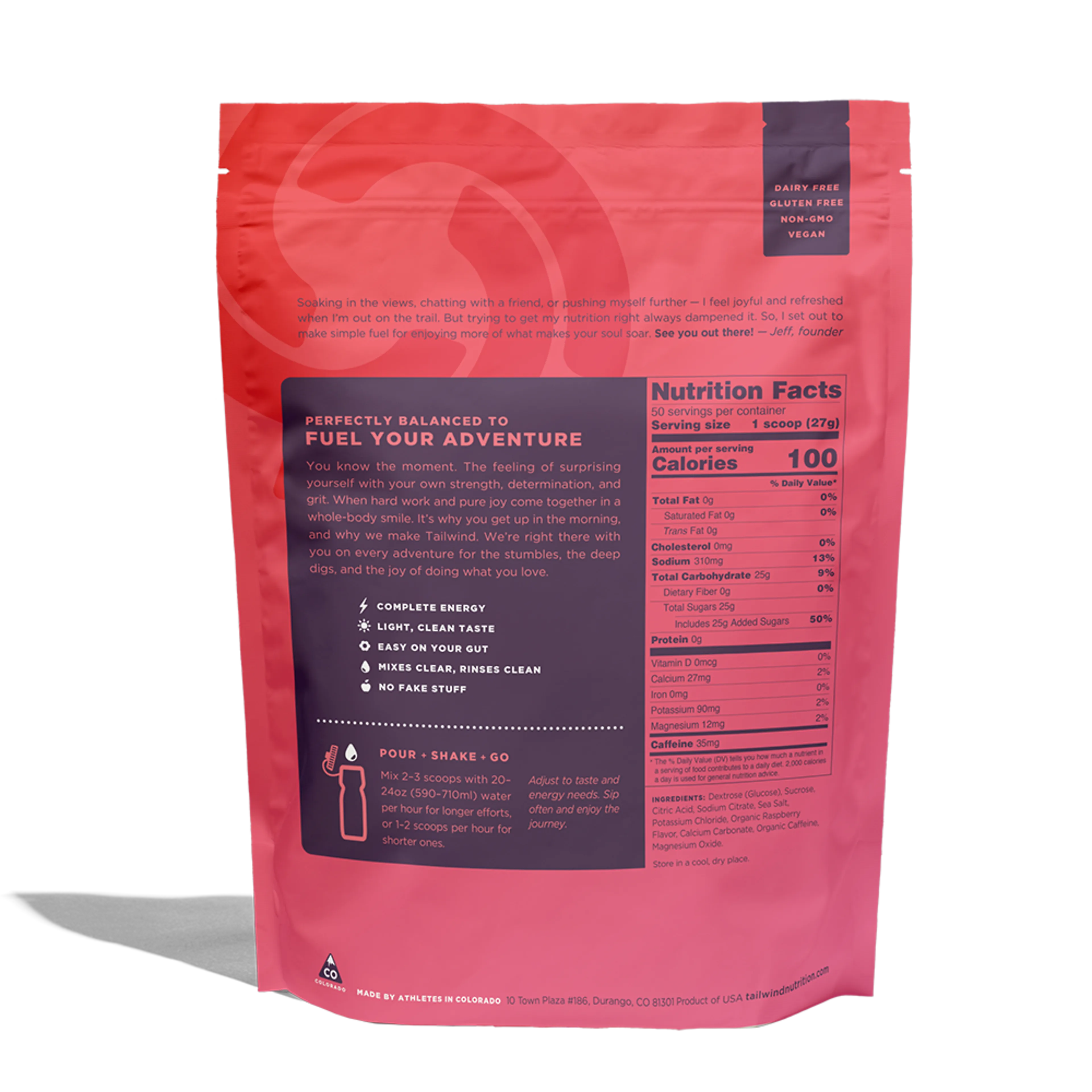 Endurance Fuel Raspberry Medium med koffein