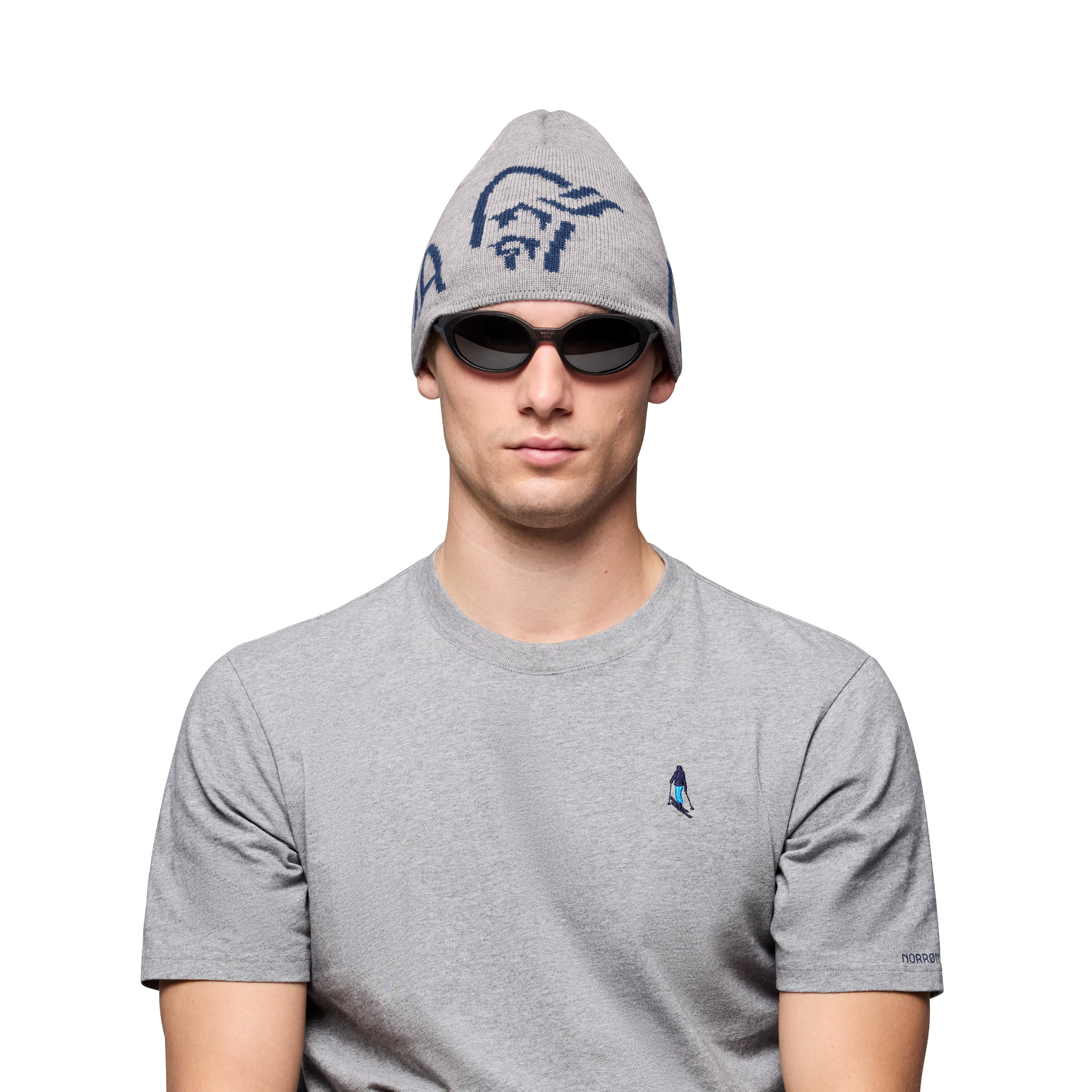 /29 mid merinoUll logo Beanie