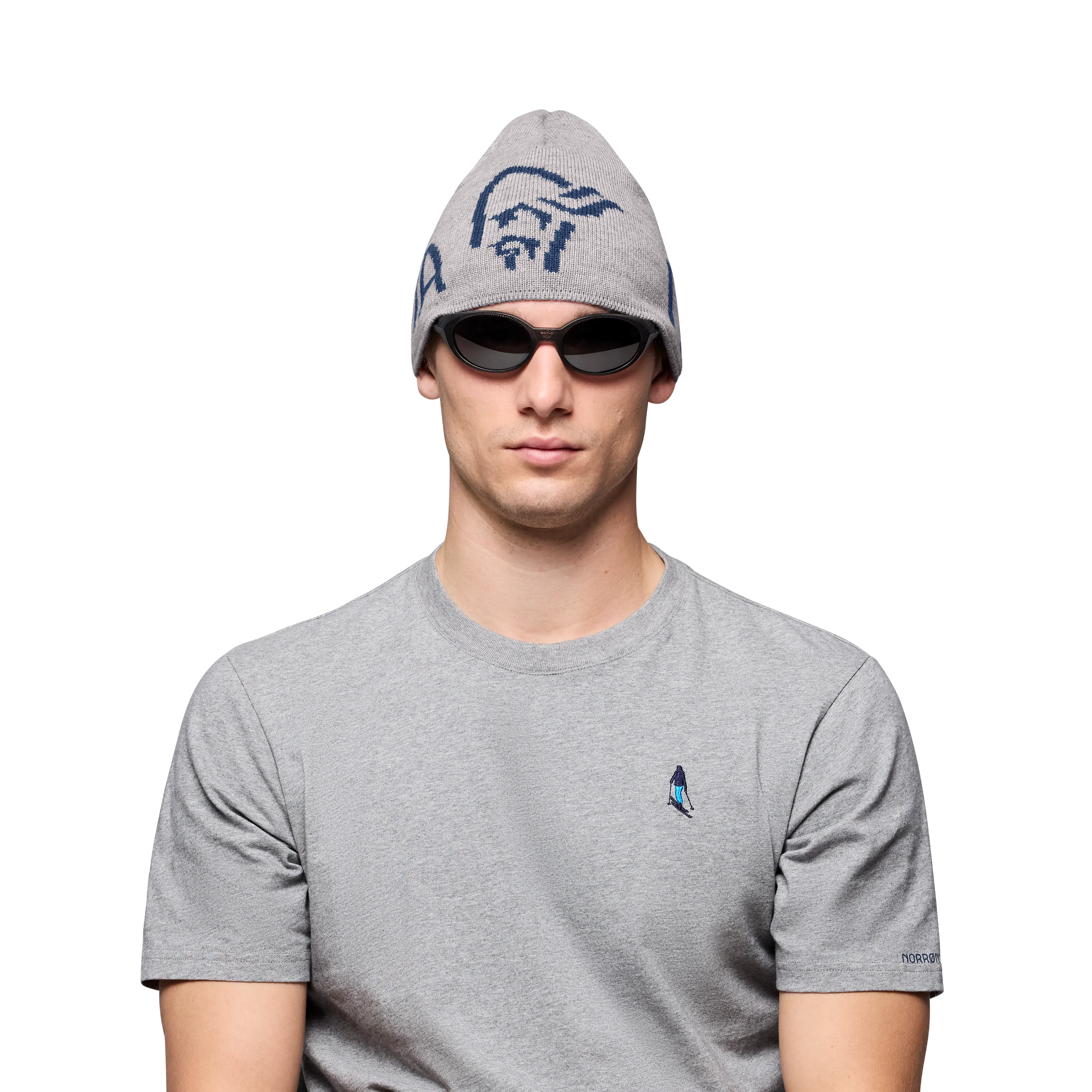 /29 mid merinoUll logo Beanie