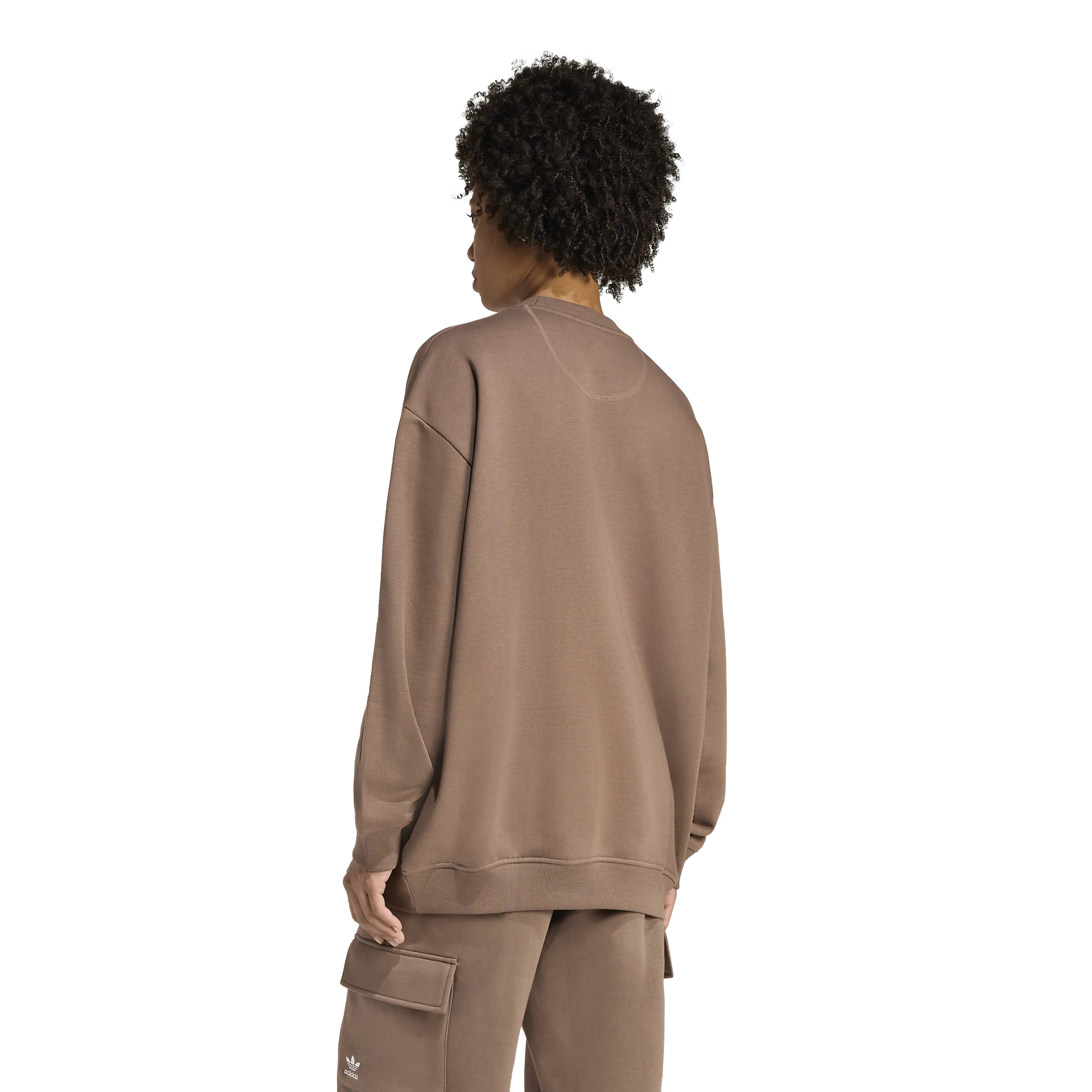 Essentials Fleece Long Oversized Crew Sweatshirt Dame