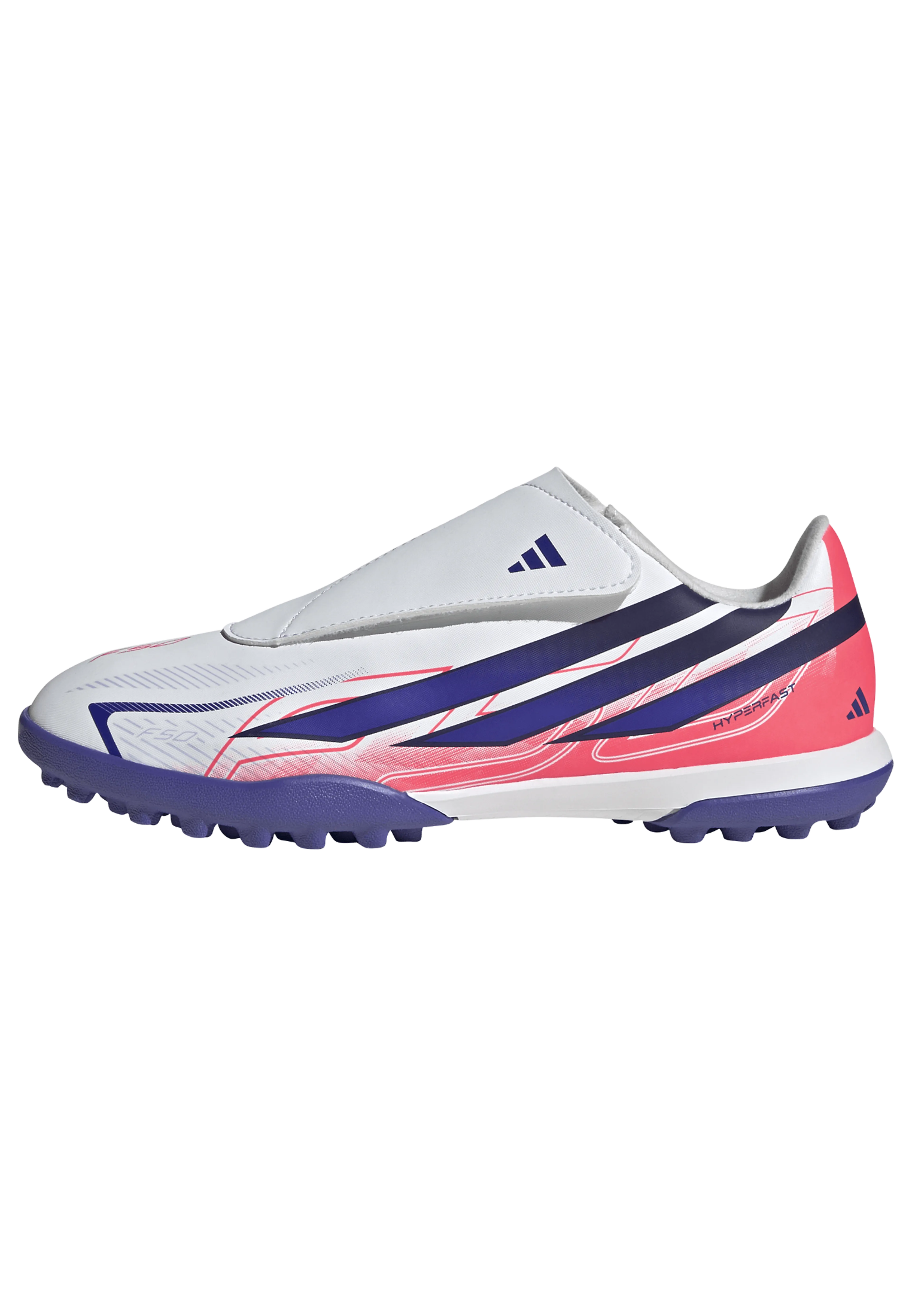 F50 Hyperfast Club Velcro Turf Fotballsko Grus/Kunstgress Barn