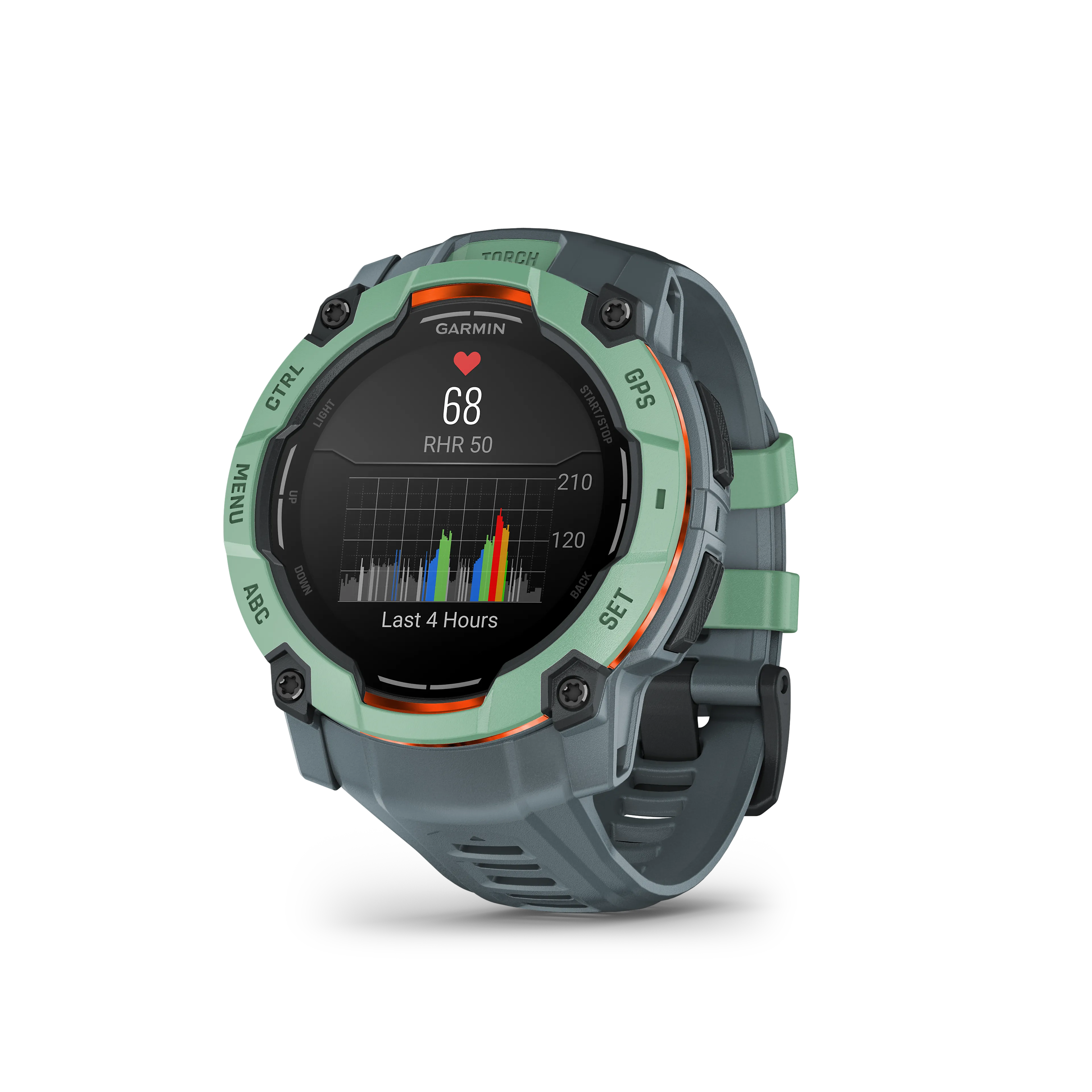 Instinct 3 - 50 mm, AMOLED, Neo Tropic Bezel with Twilight Band