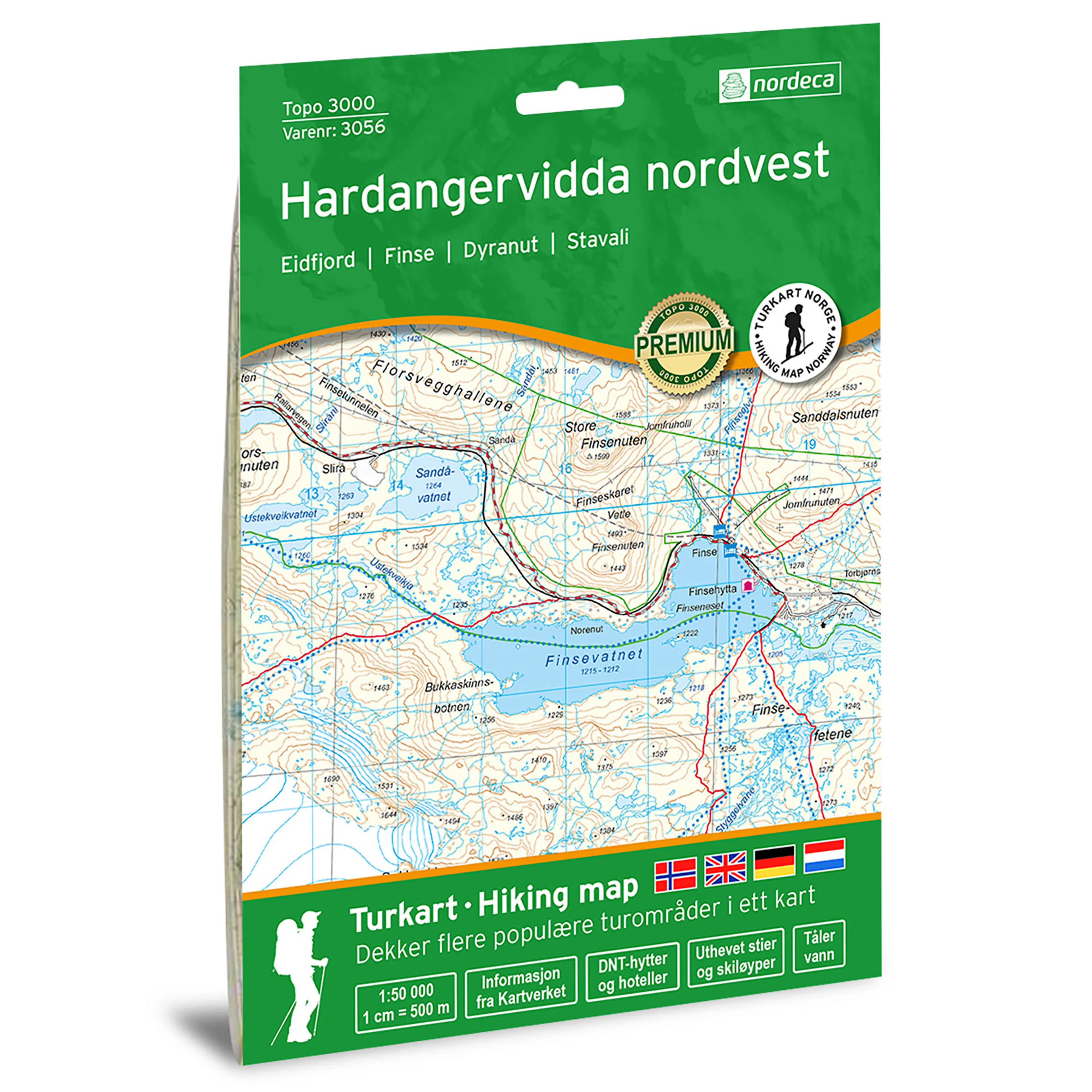 HARDANGERVIDDA NORDVEST 1:50 000