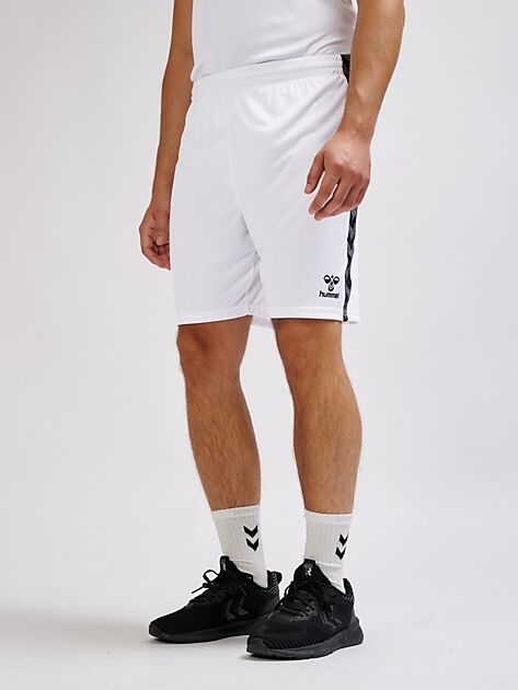 Short De Sport Homme Hummel Authentic Poly - Léger - Taille élastique Avec Cordon - Logo Imprimé - Pour Running, Fitness, Loisirs