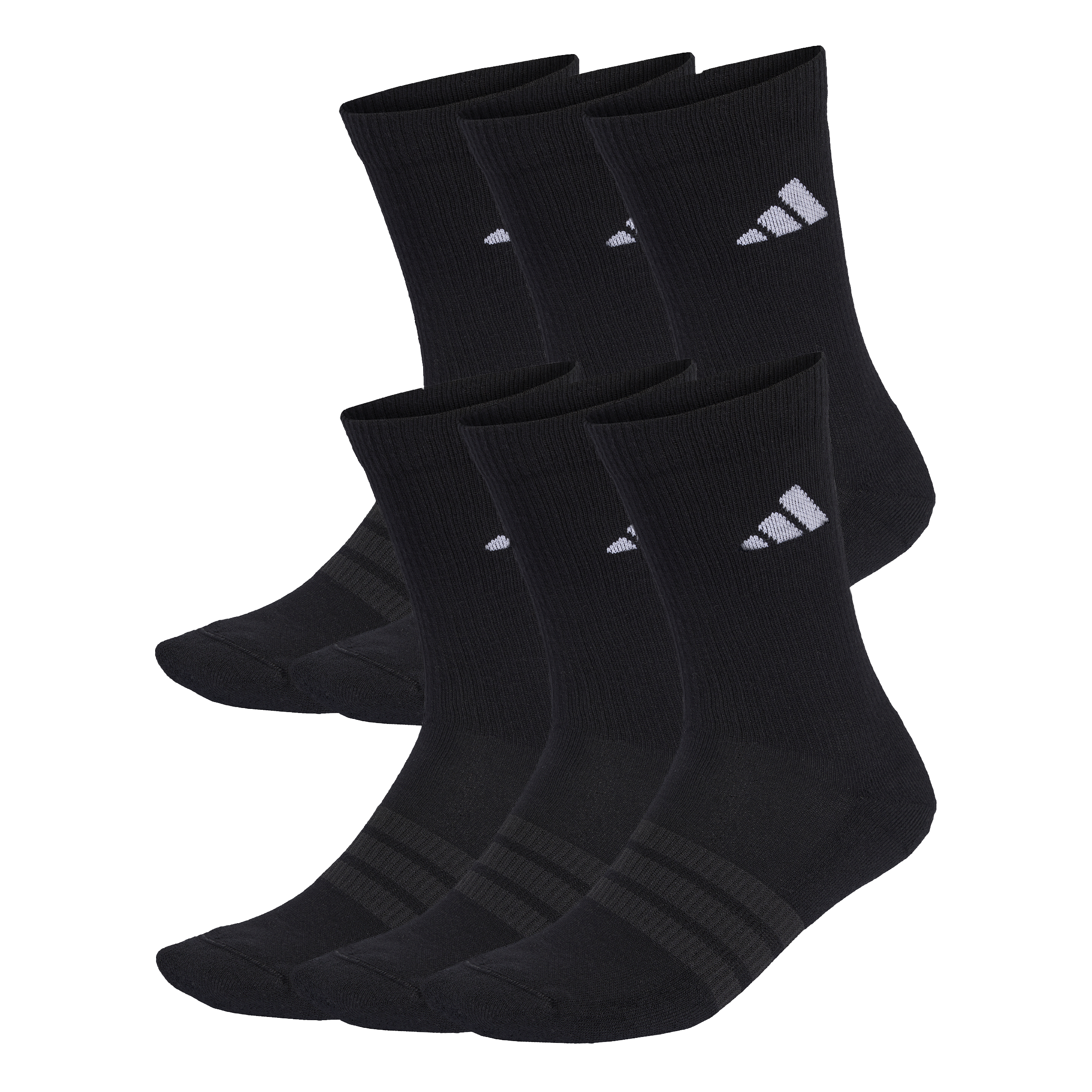 CUSHIONED CREW SOCKS 6 PAIR PACK 