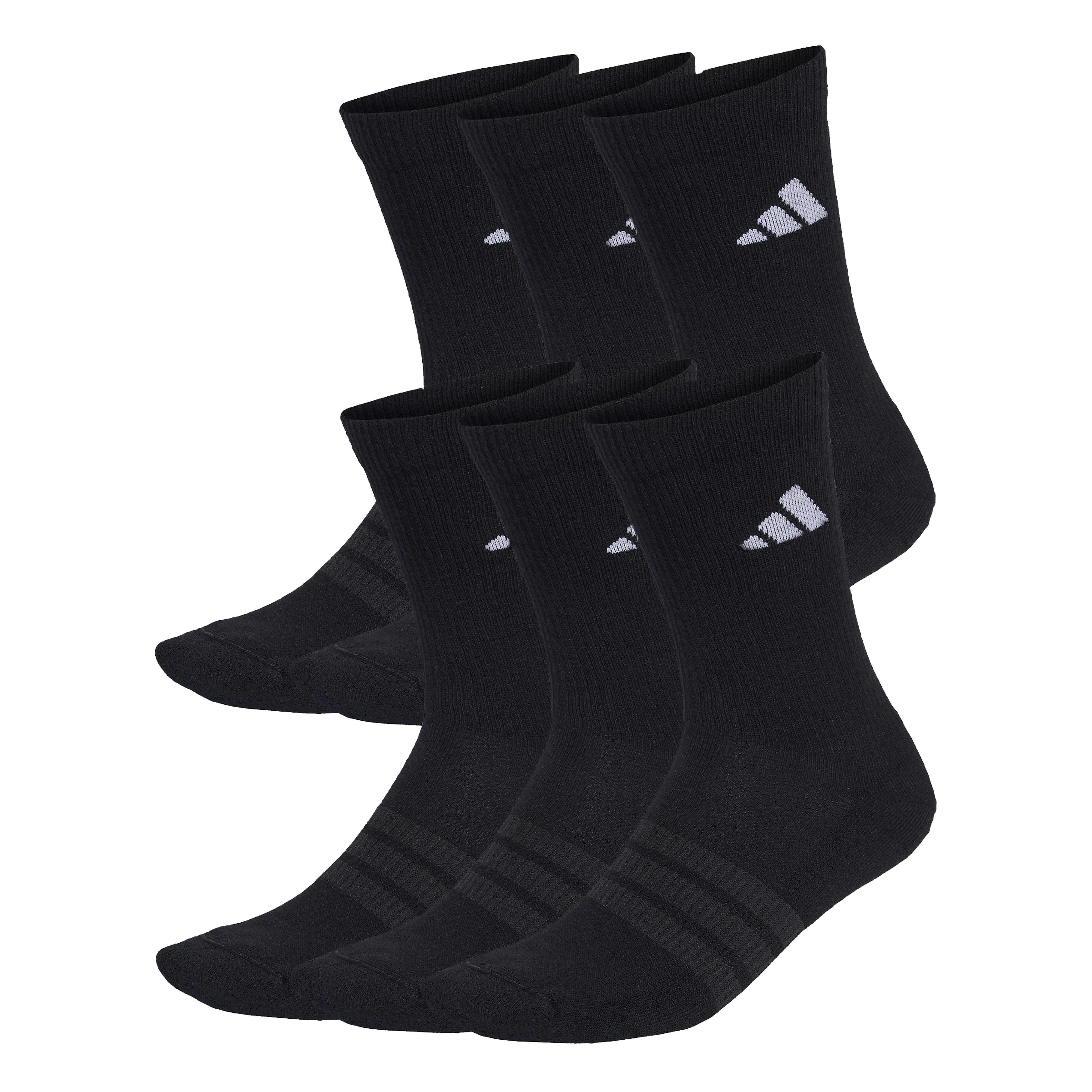 CUSHIONED CREW SOCKS 6 PAIR PACK 