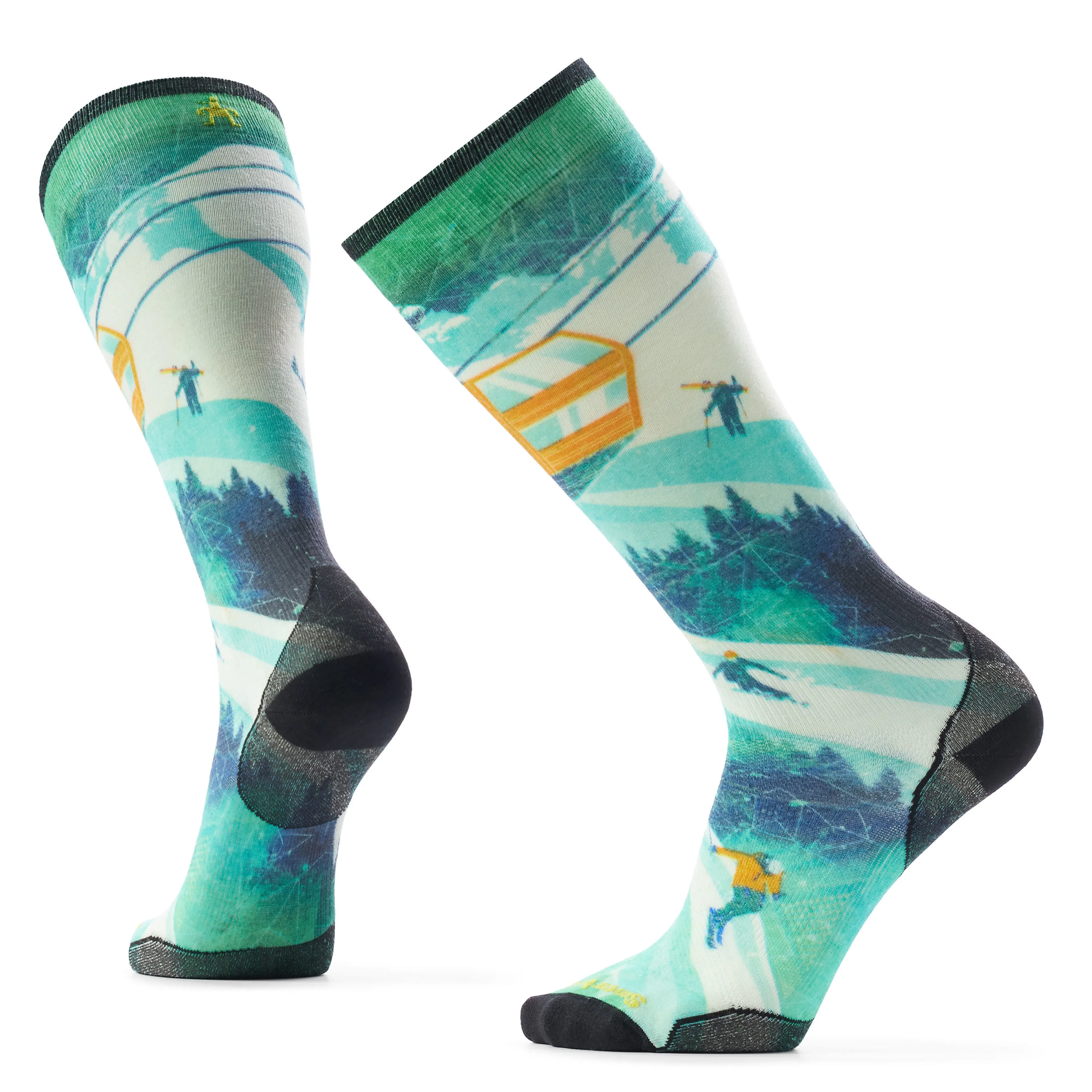 Ski Zero Cushion Ski Day Print OTC Socks
