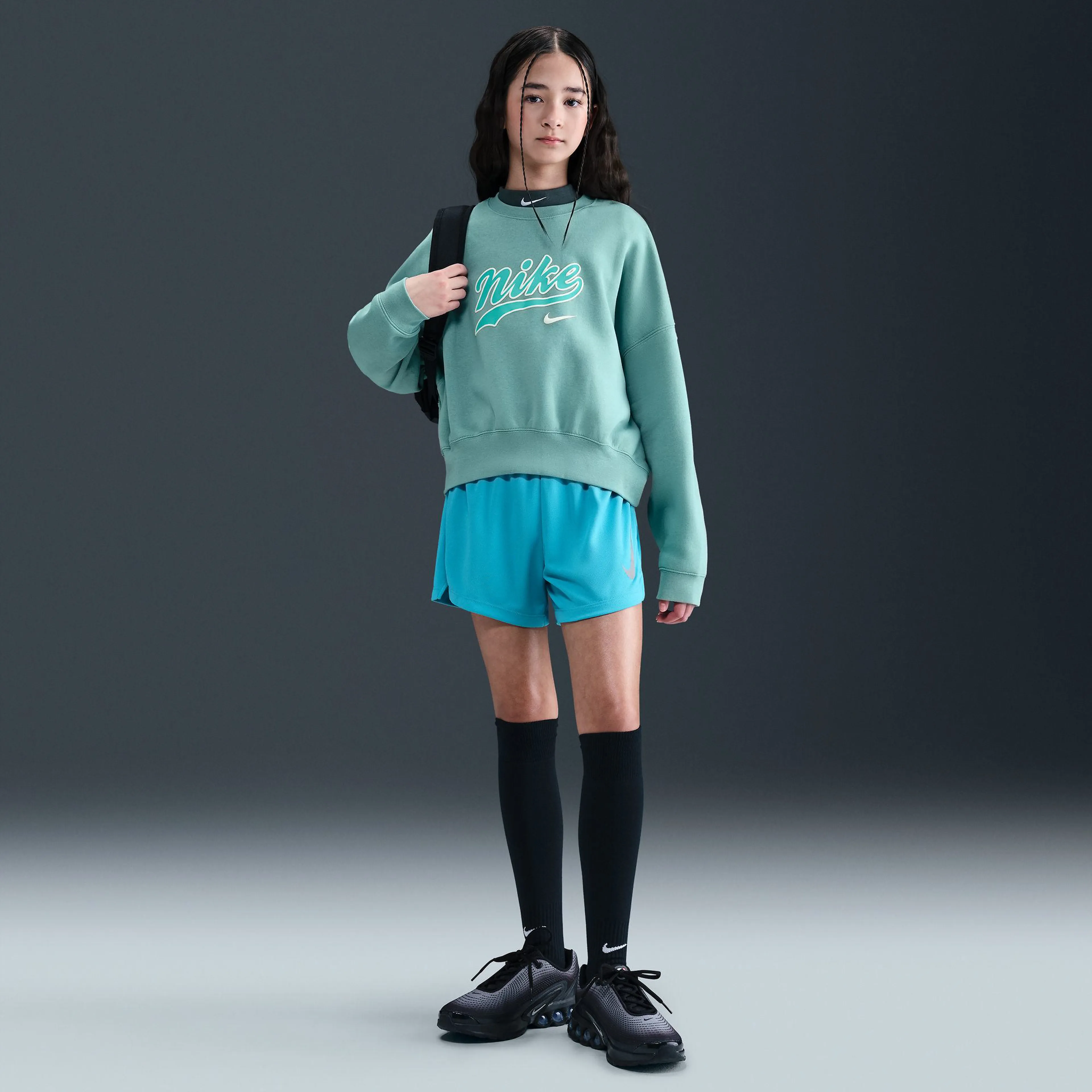 Big Kids' (Girls') Cropped Fleece Sweatshirt