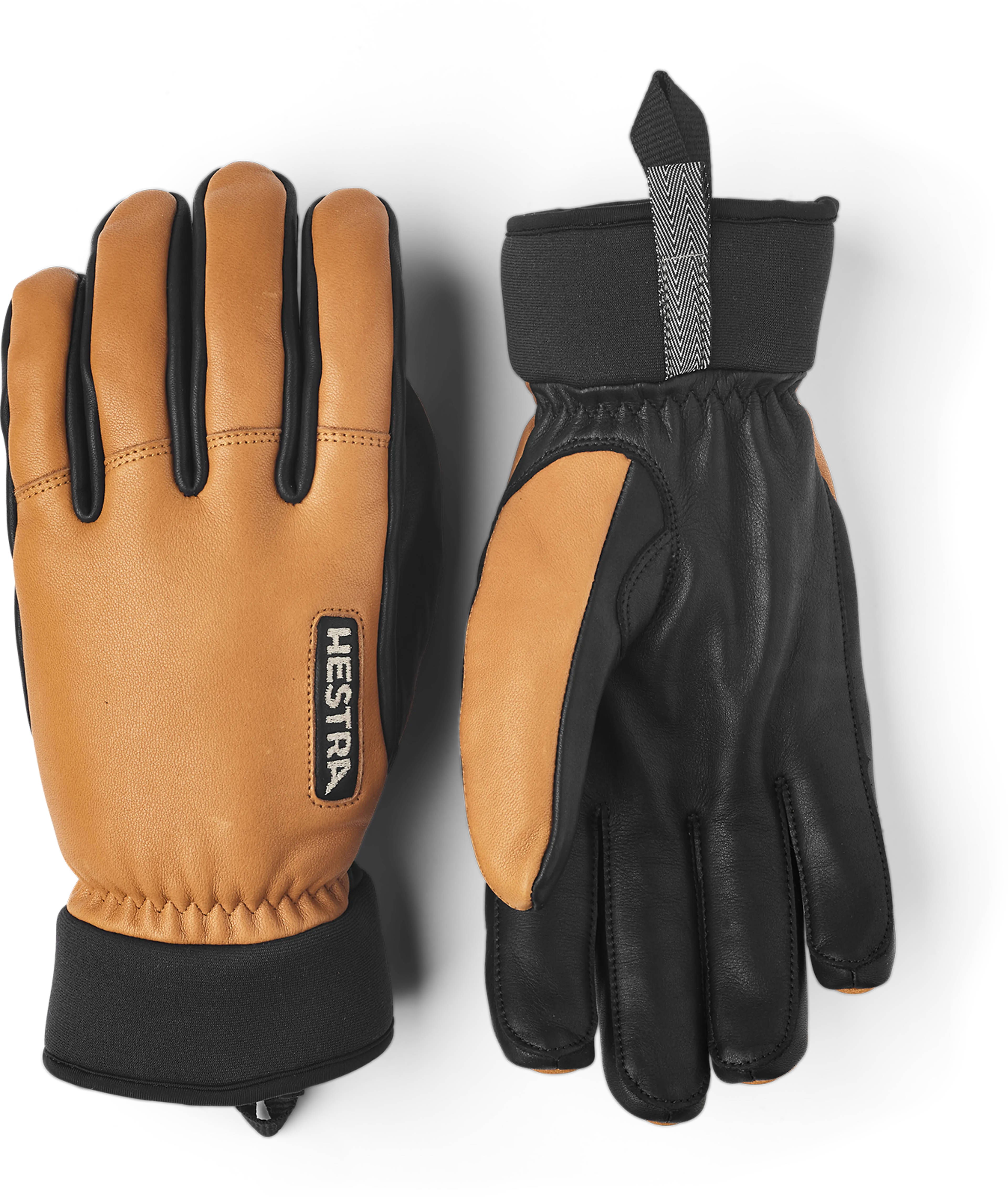 Army Leather Wool Terry - 5 finger skinnhanske