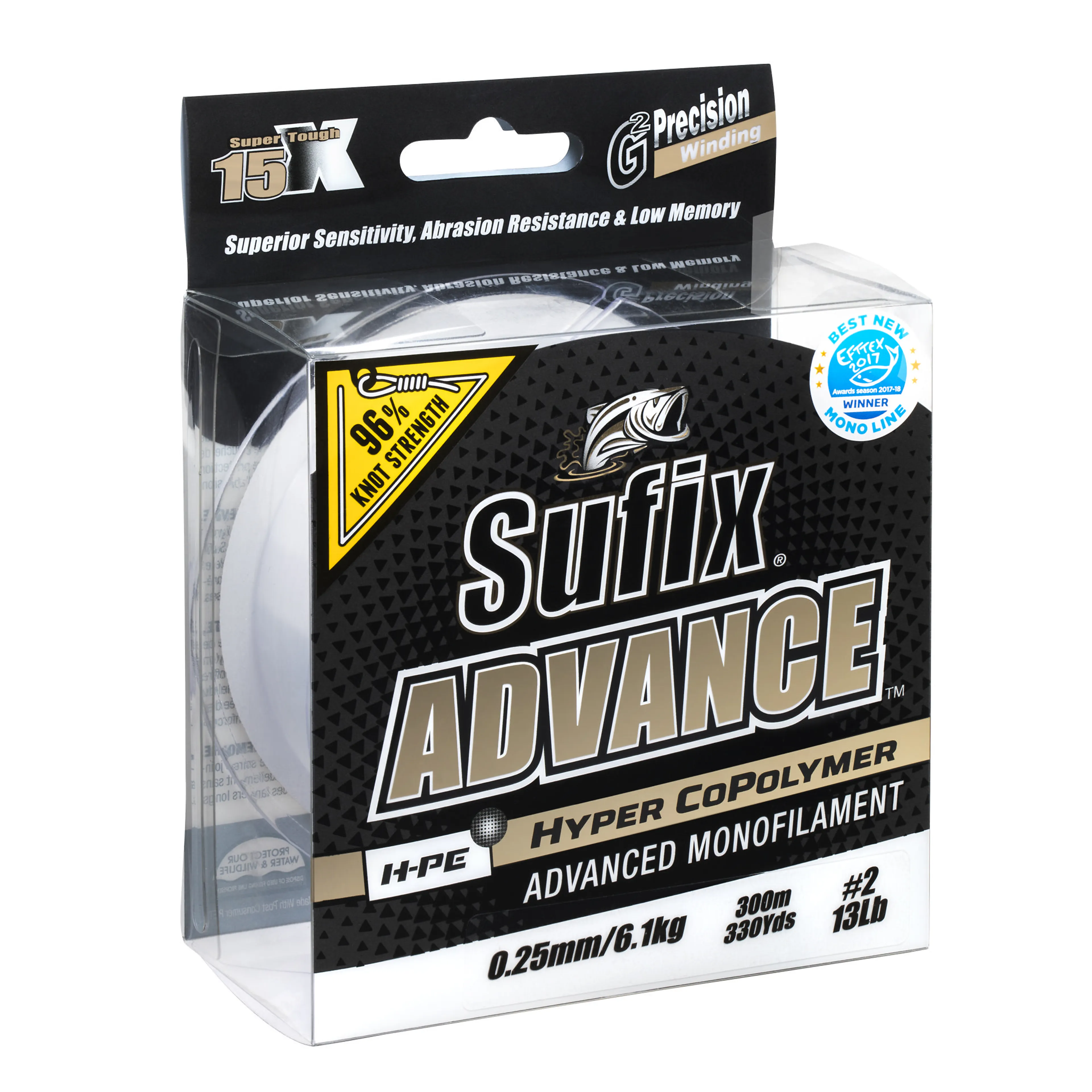 SUFIX ADVANCE CLEAR 150M 0,18MM