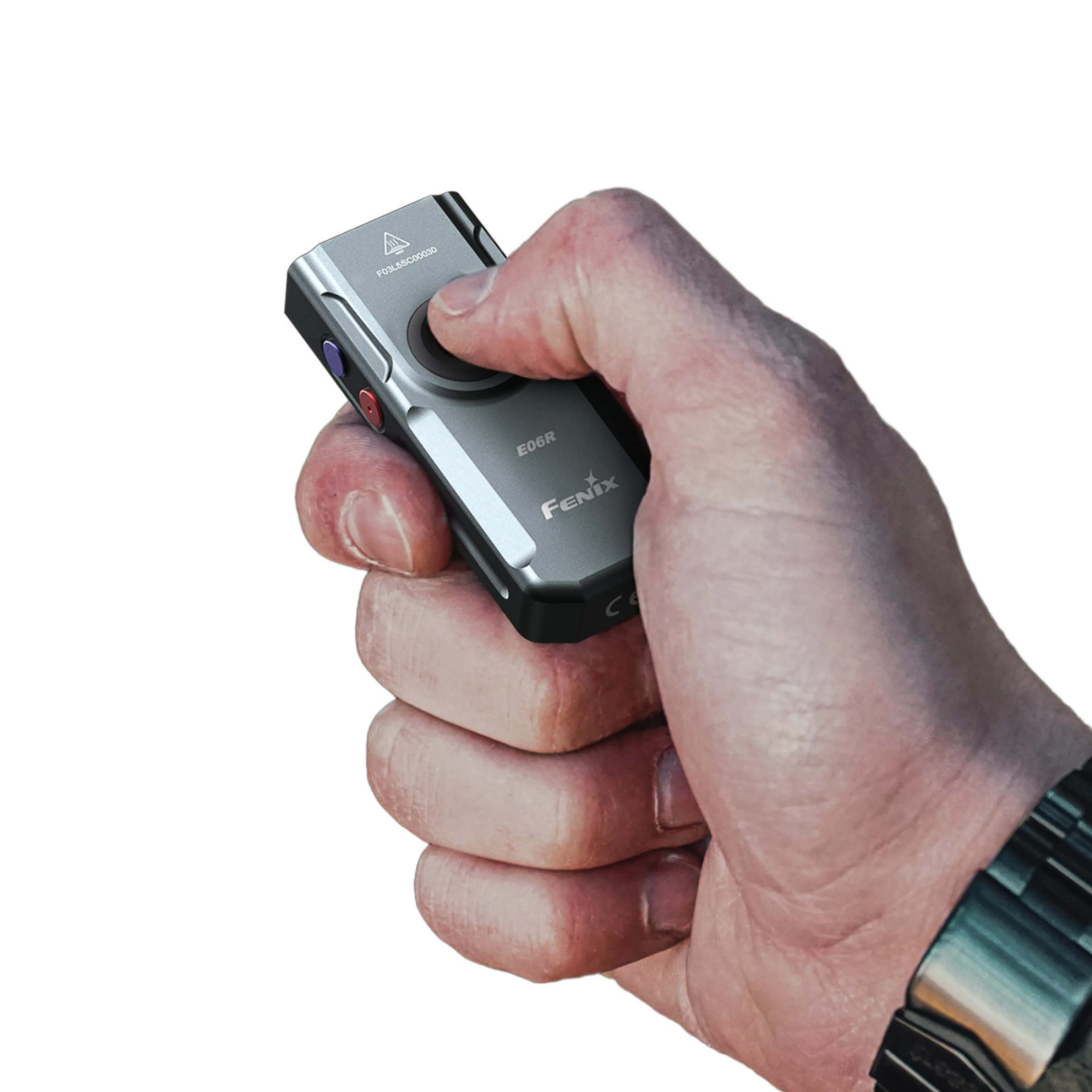 FENIX E06R MINILYKT GRÅ LED/UV/LASERPEKER 700LM