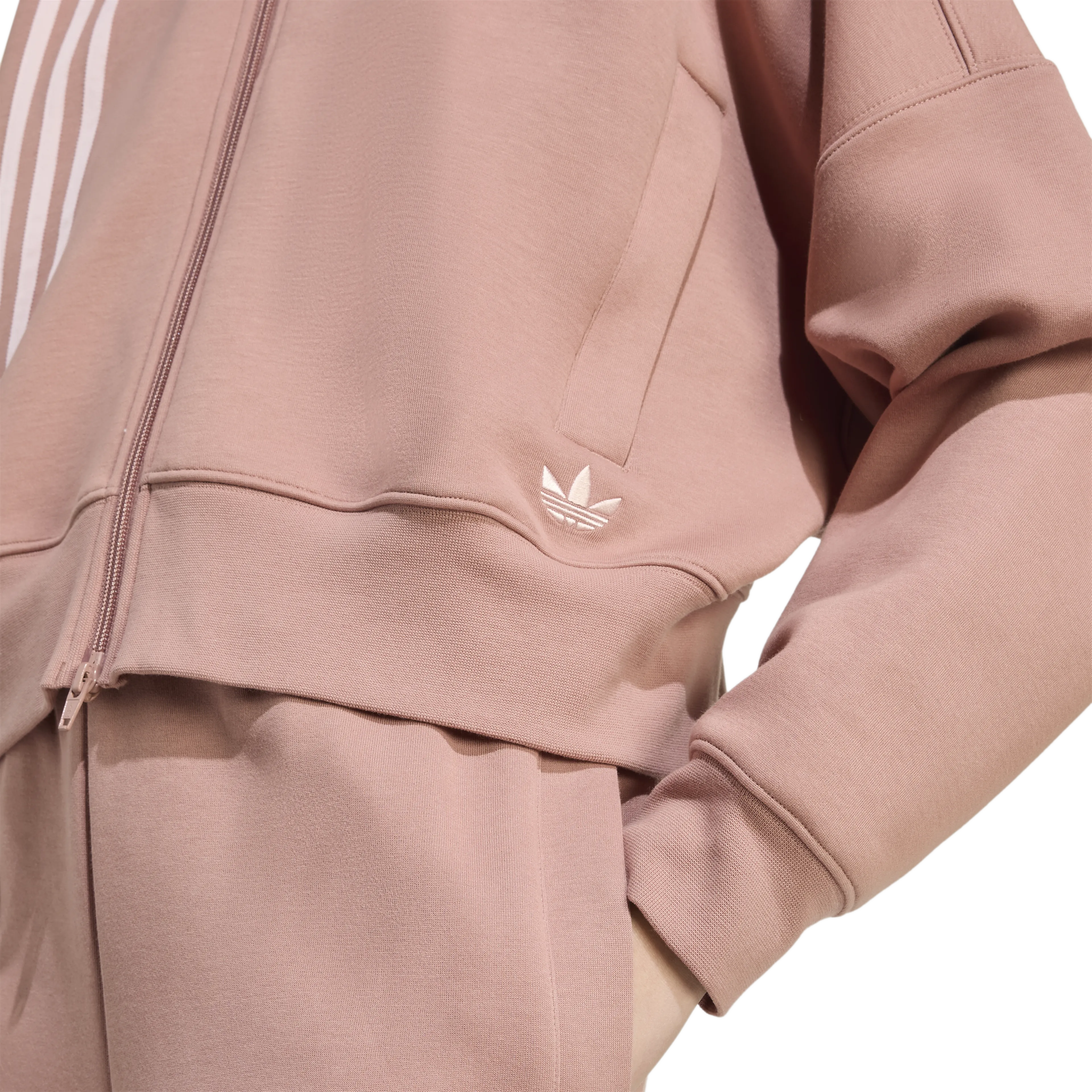 Off Placed 3-Stripes Zip Up Dame