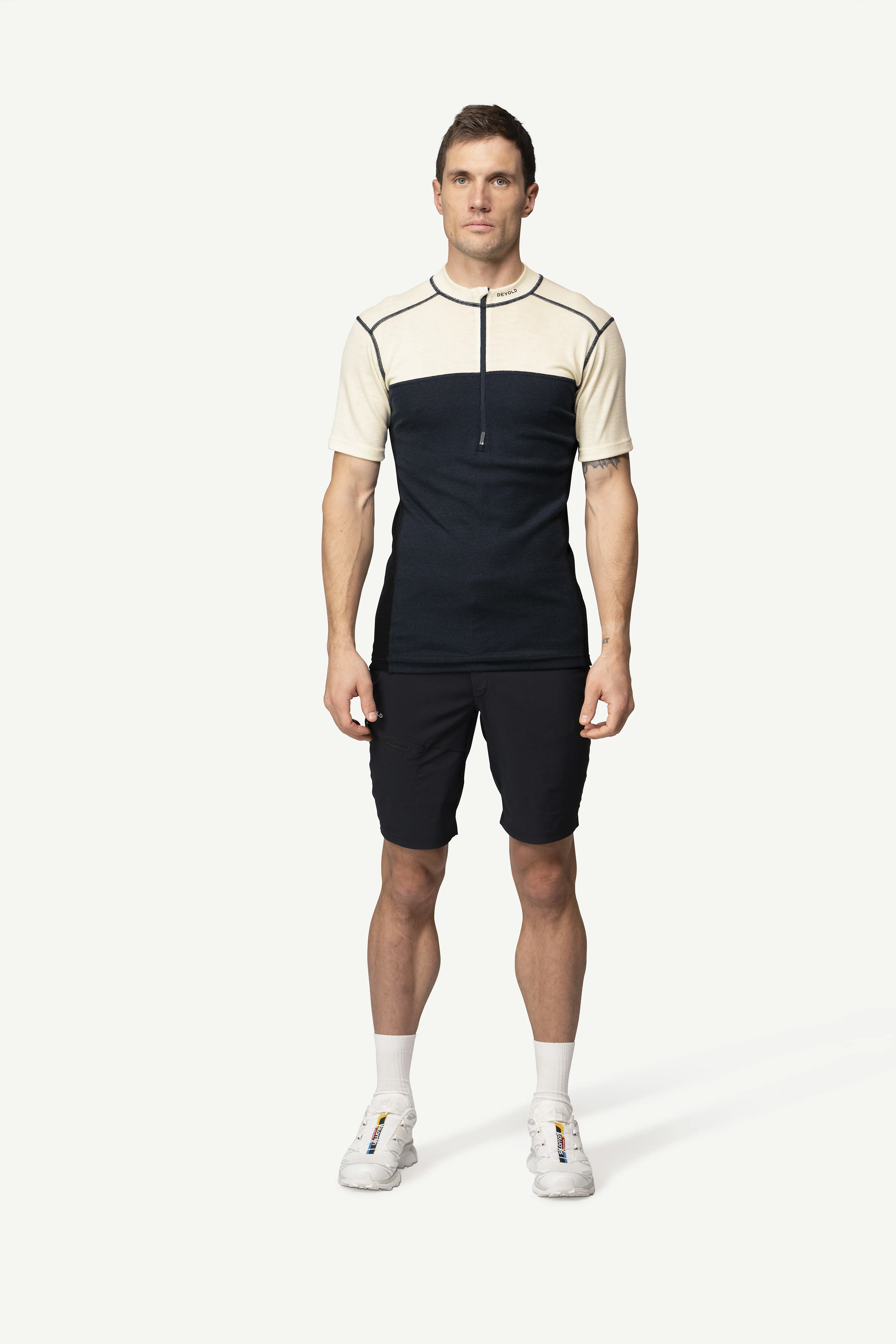 LAUPAREN MERINO 190 ZIP TEE MAN