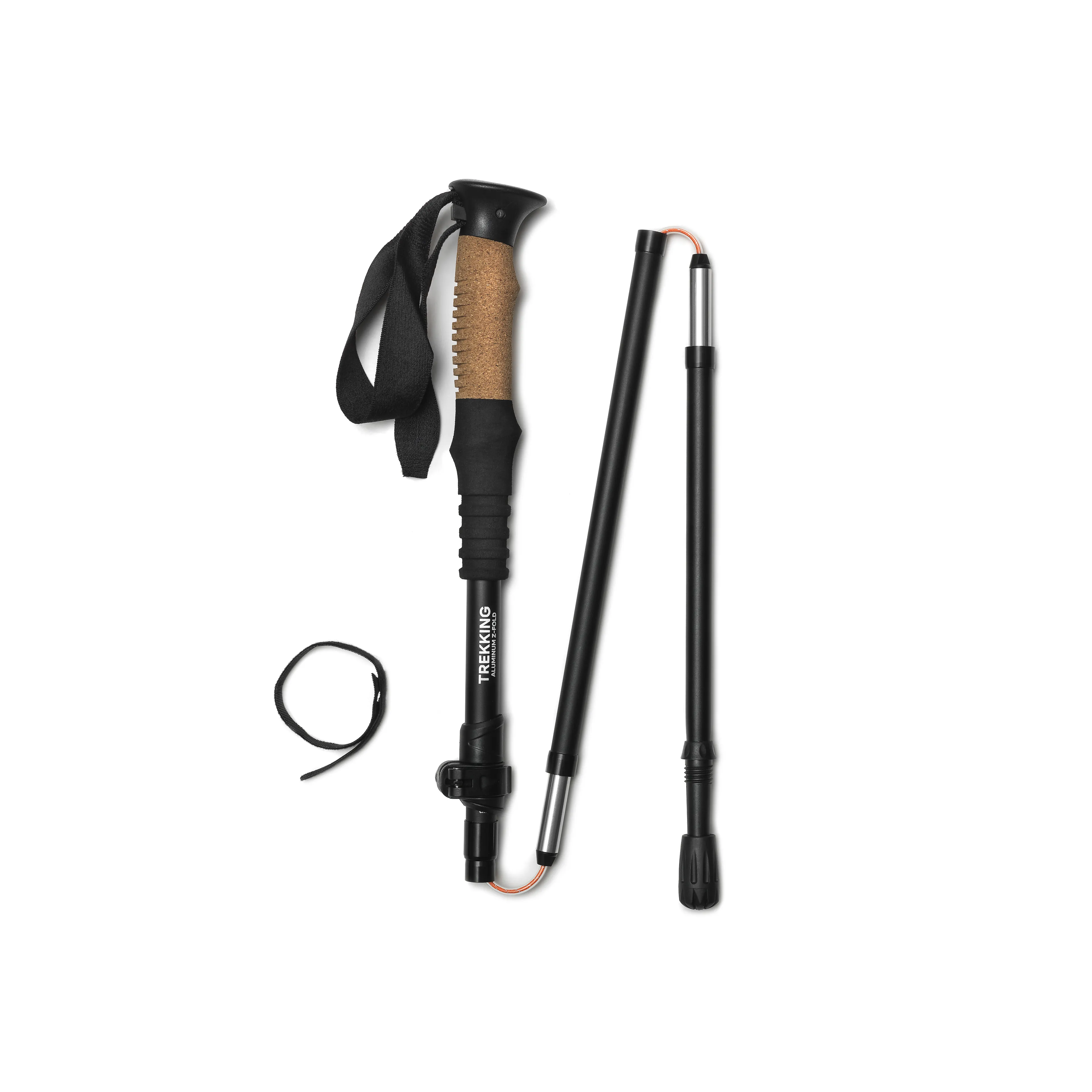 Trekking aluminium Z-fold Black