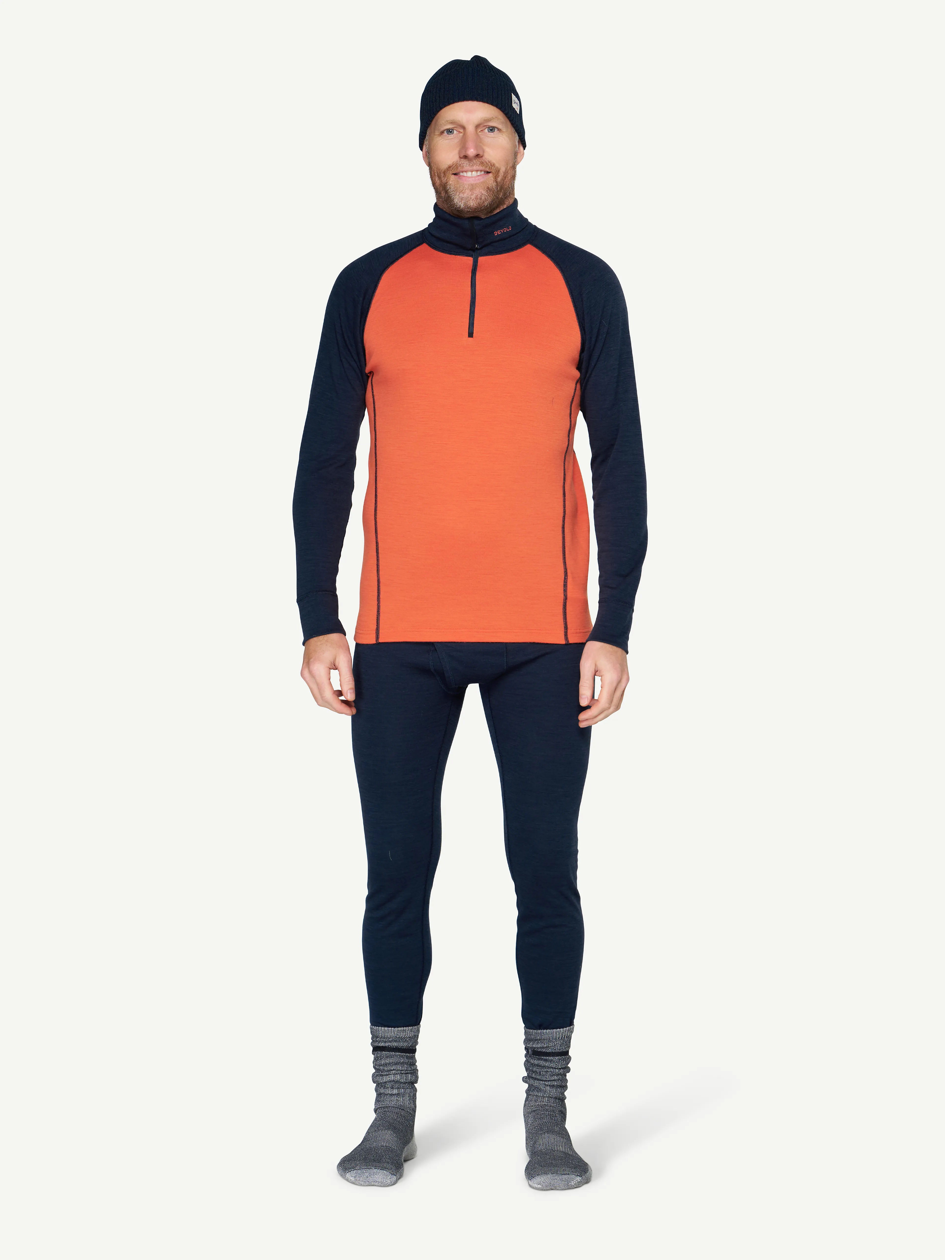 DUO ACTIVE MERINO 205 Z.NECK MAN