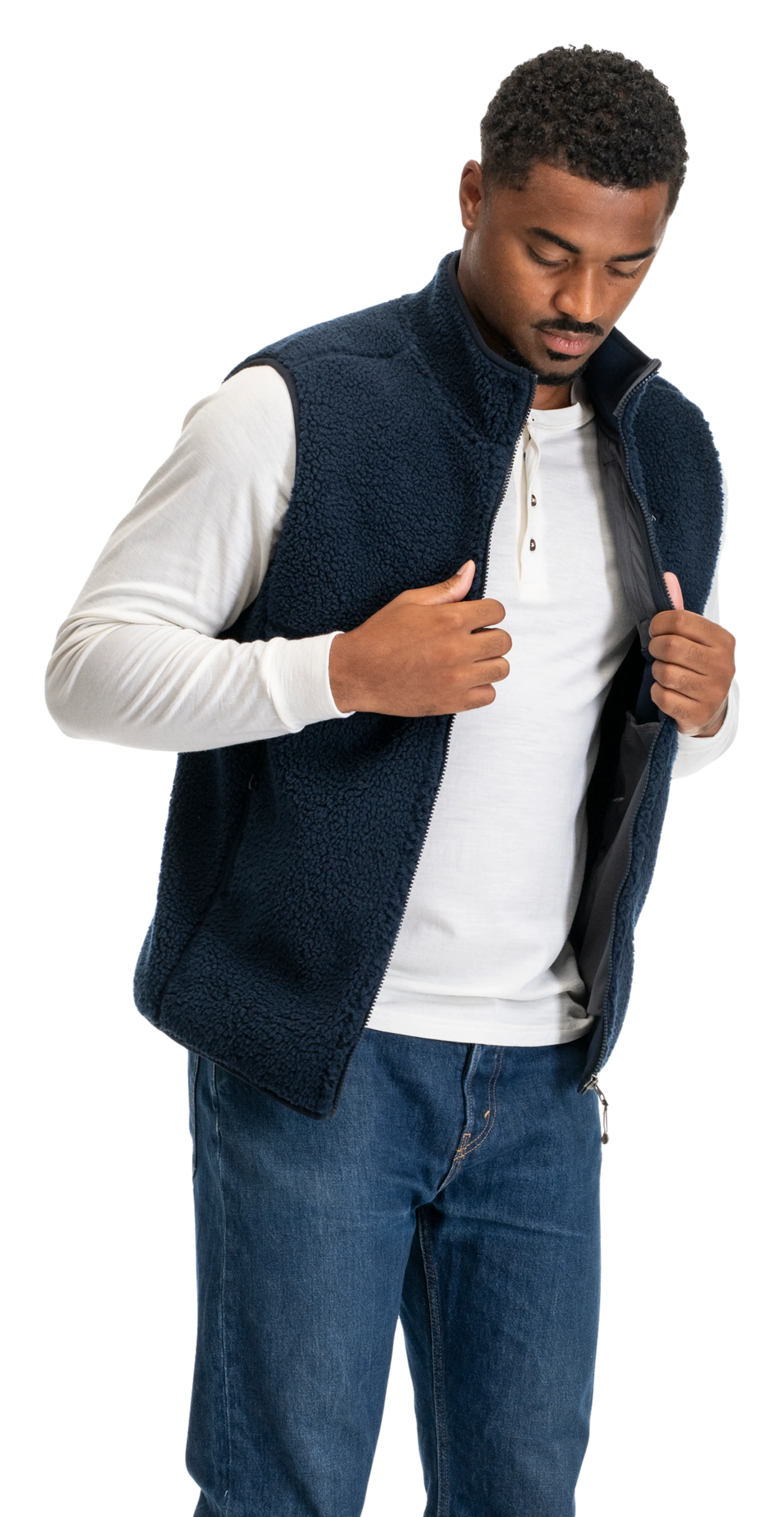 Lunnan Pile Fleece Vest Men
