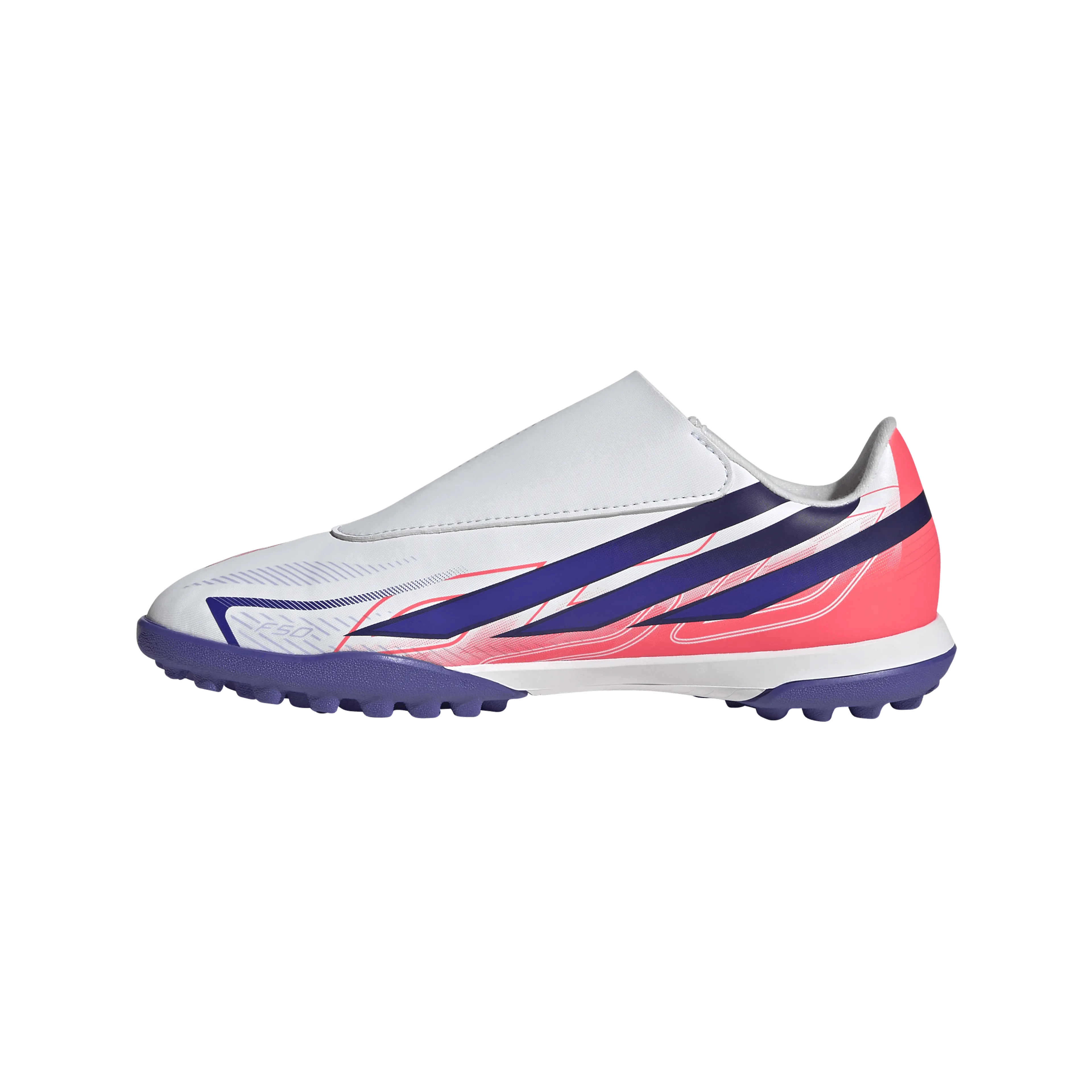 F50 Hyperfast Club Velcro Turf Fotballsko Grus/Kunstgress Barn