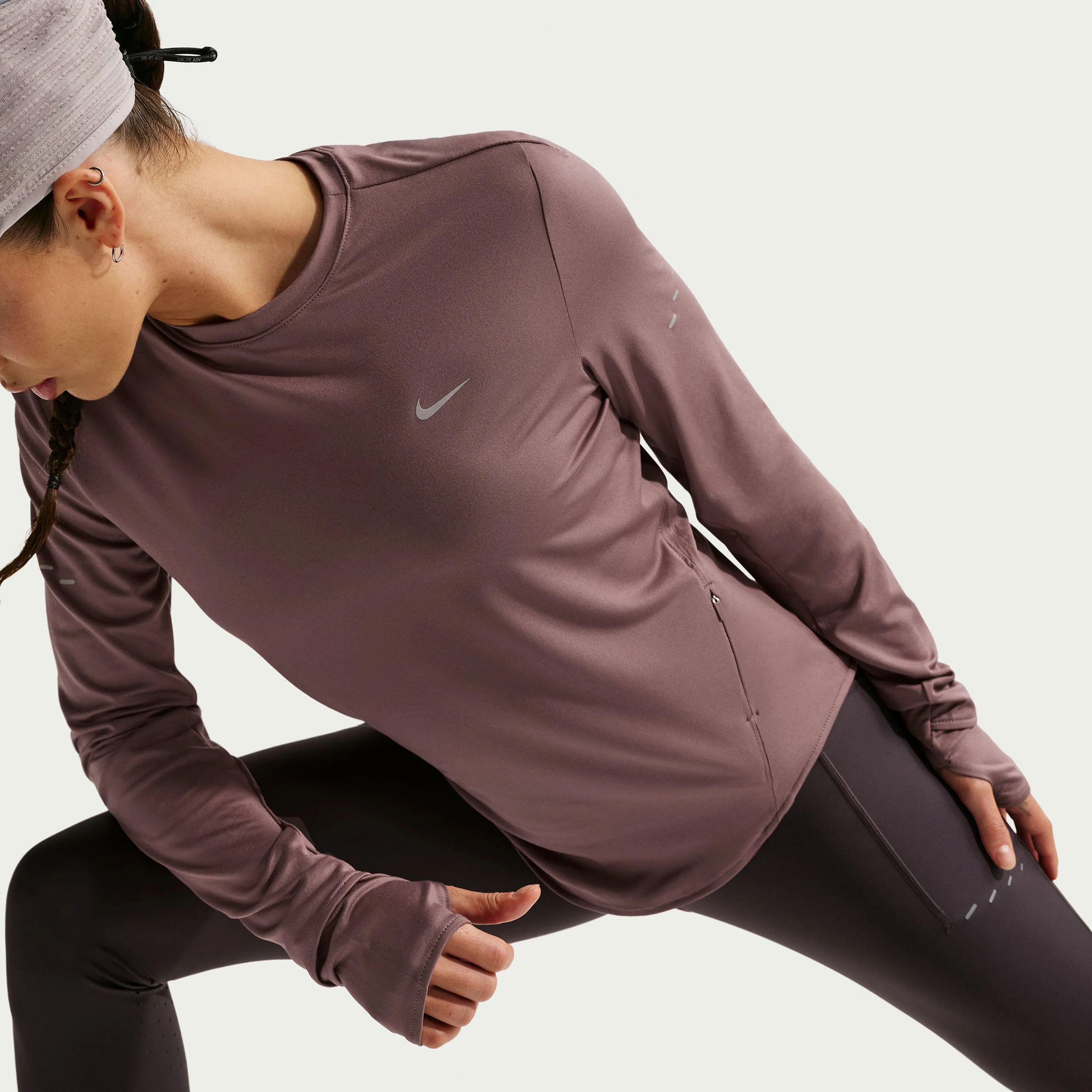 Swift Women's Dri-FIT UV Long-Sleeve Crew-Neck Running Top