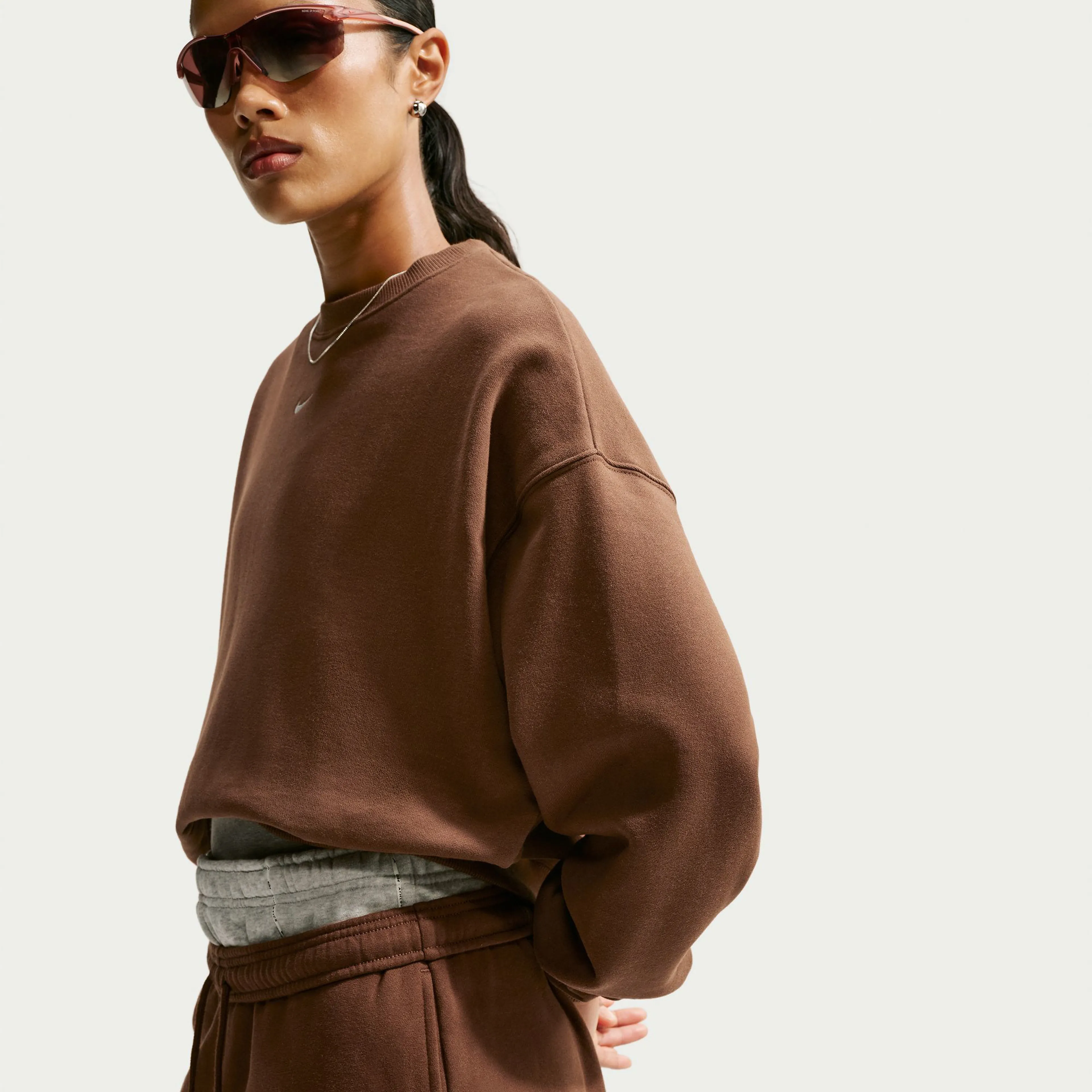 Studio Fleece Medium Weight Women's Oversized Crew-Neck Sweatshirt