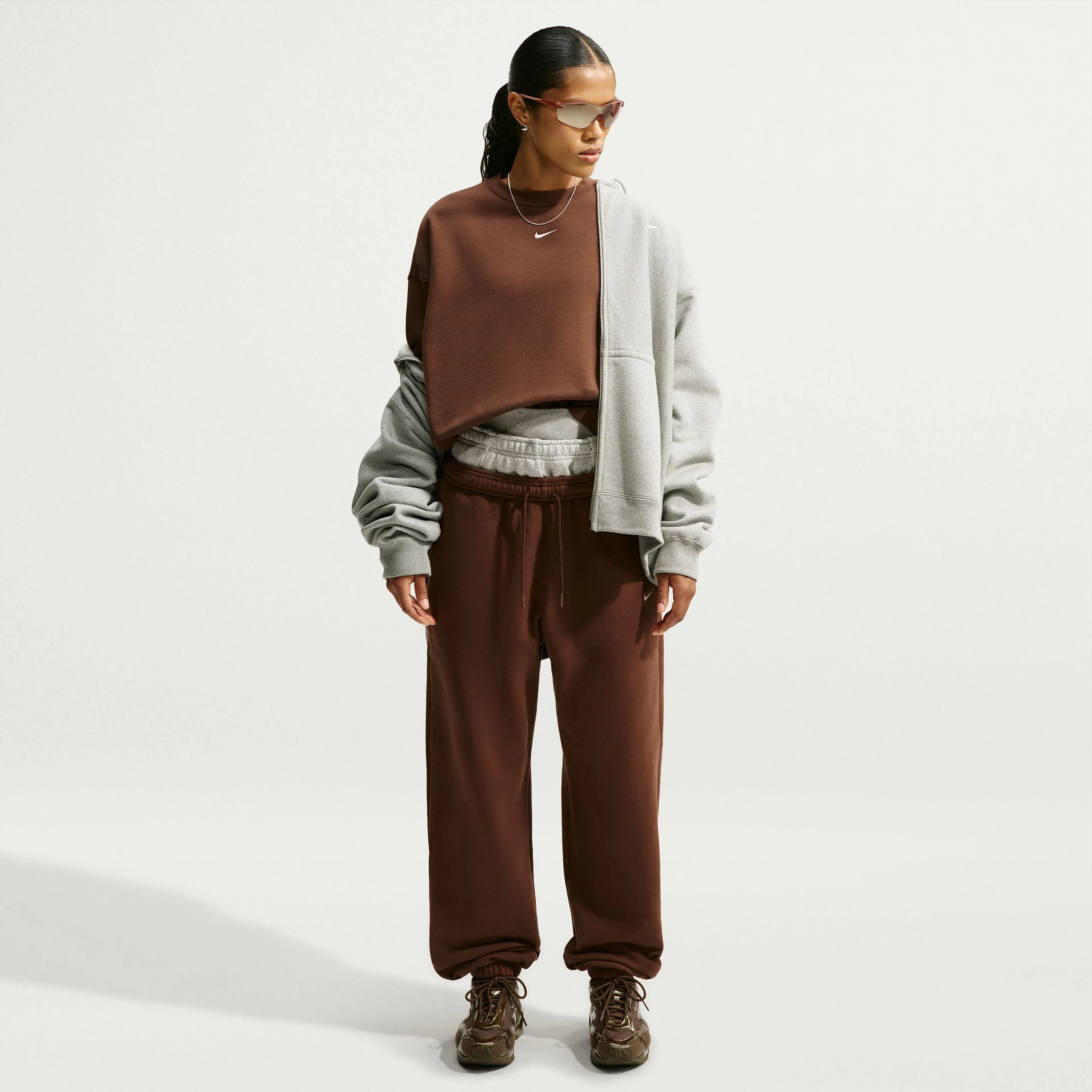 Studio Fleece Medium Weight Women's Oversized Crew-Neck Sweatshirt