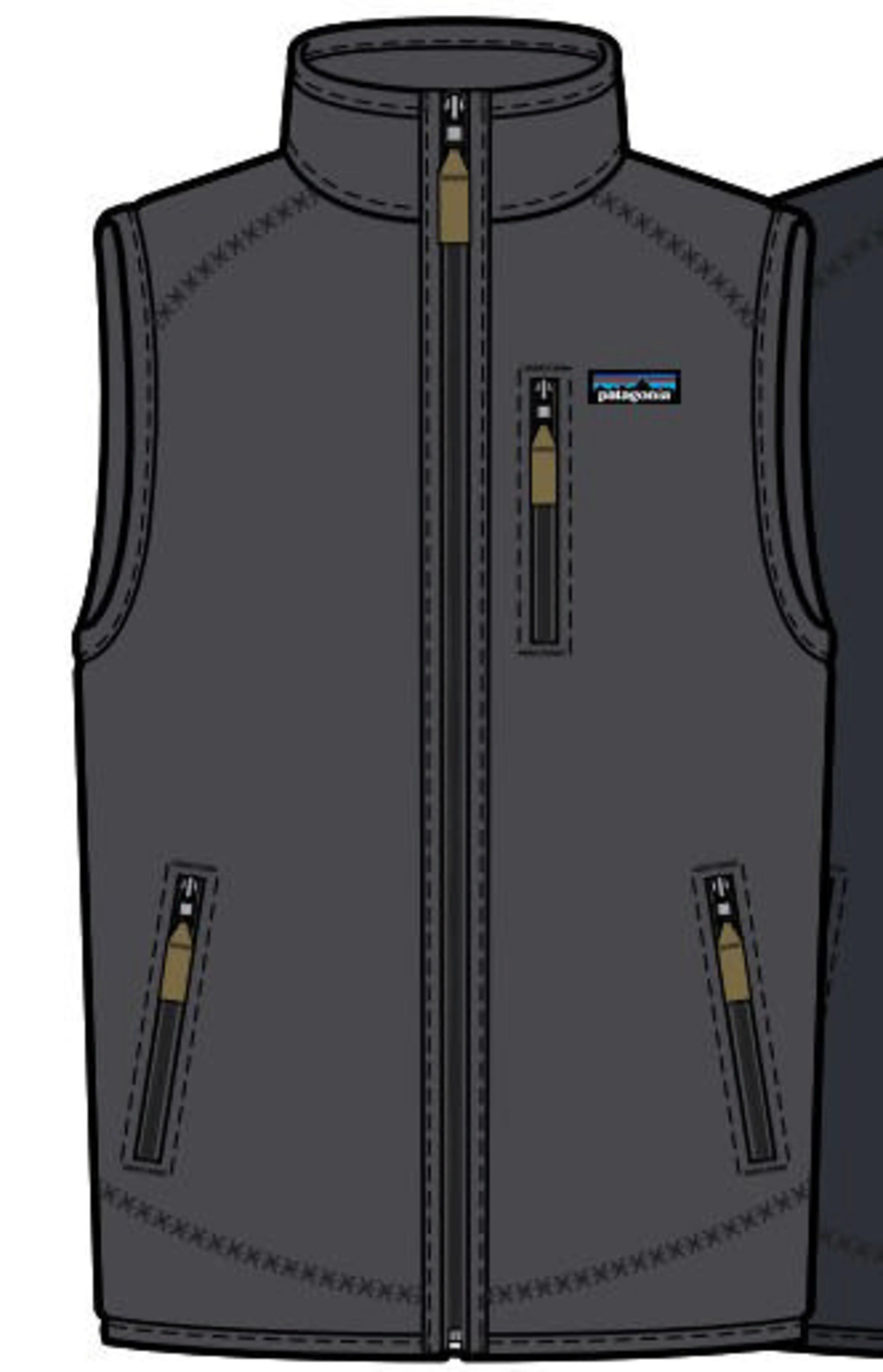Retro Fleece Vest Herre Retro Fleece Vest Herre