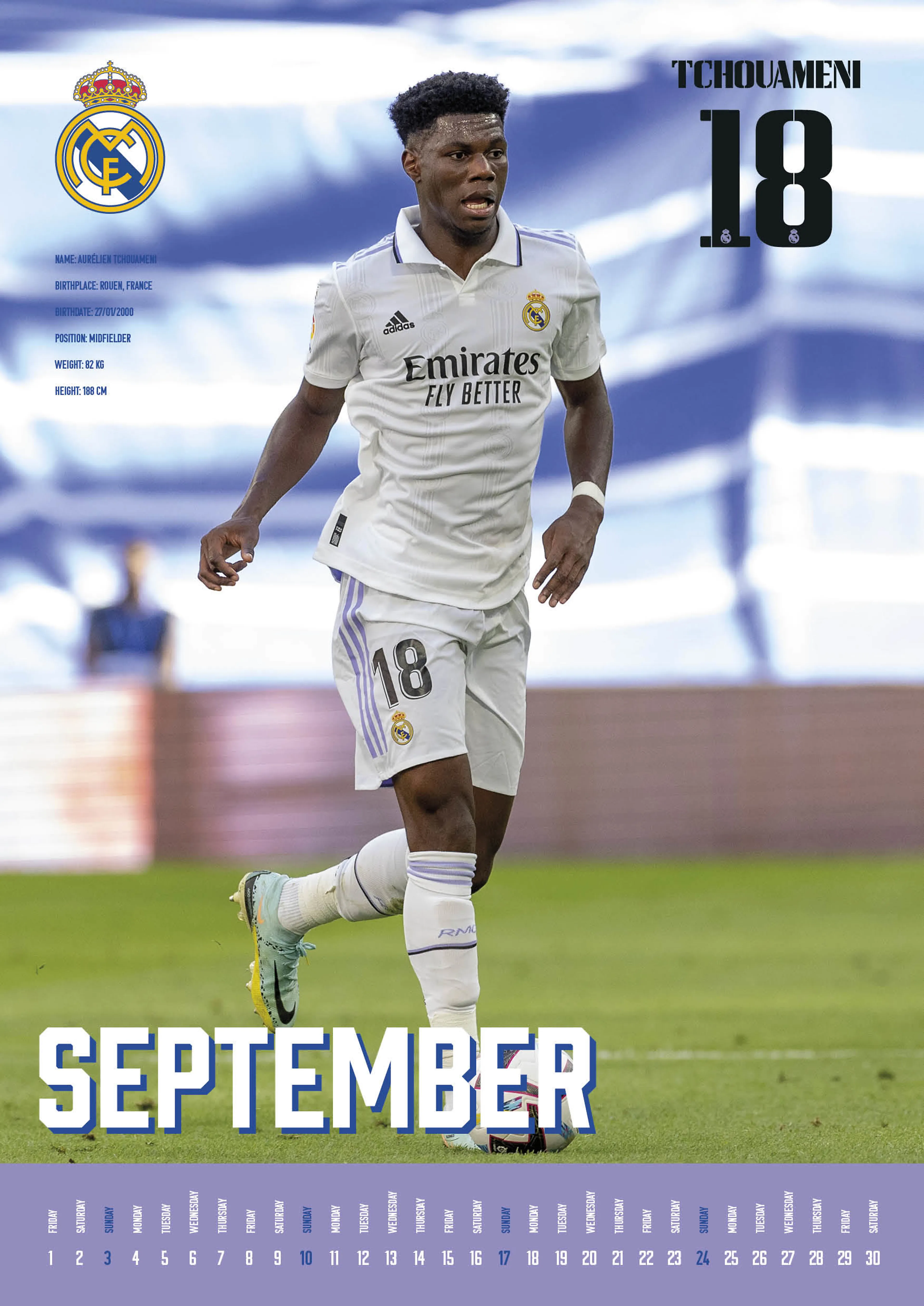 REAL MADRID CF 2024 A3 KALENDER REAL MADRID CF 2024 A3 KALENDER