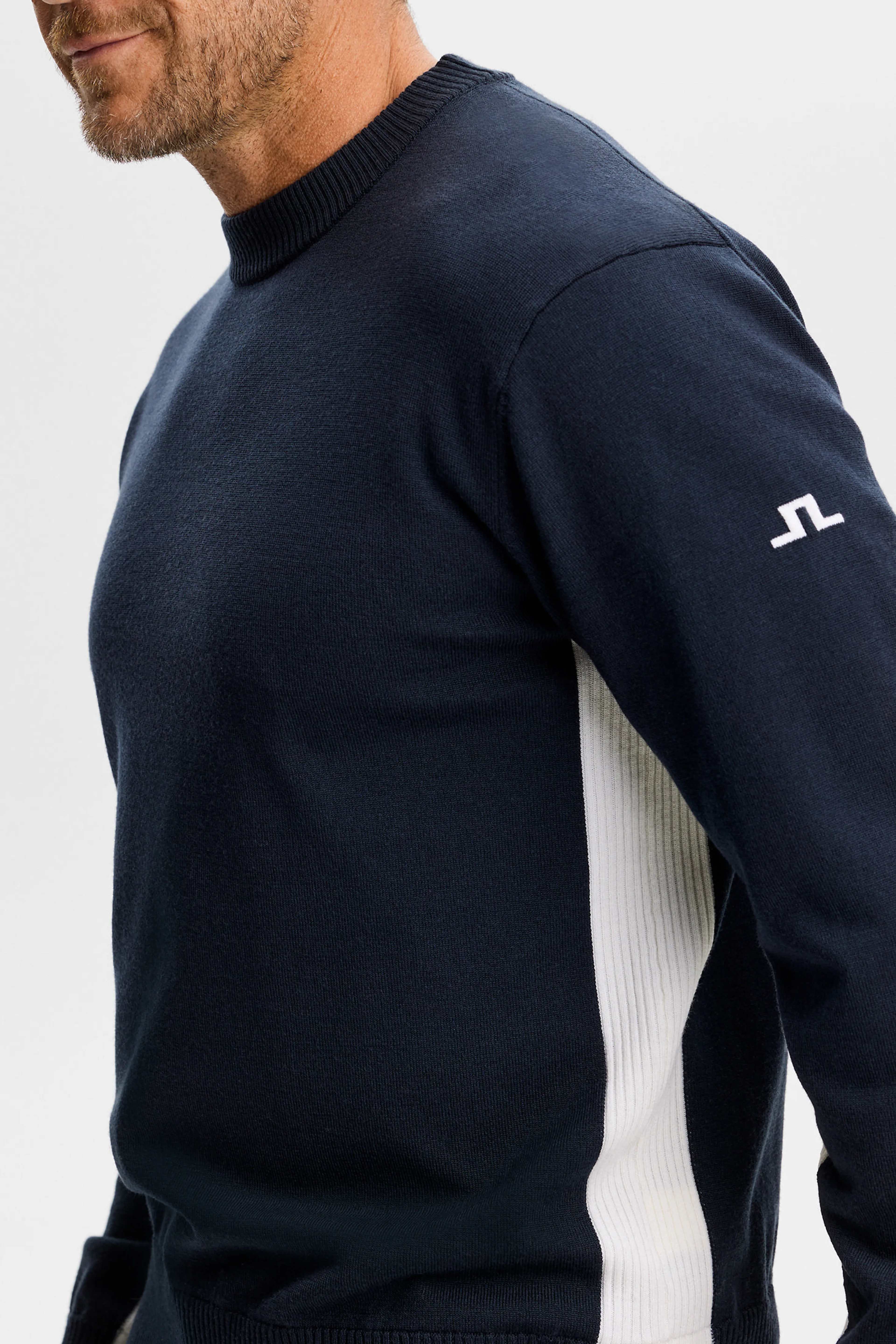 Chester Side Stripe Knit Crew