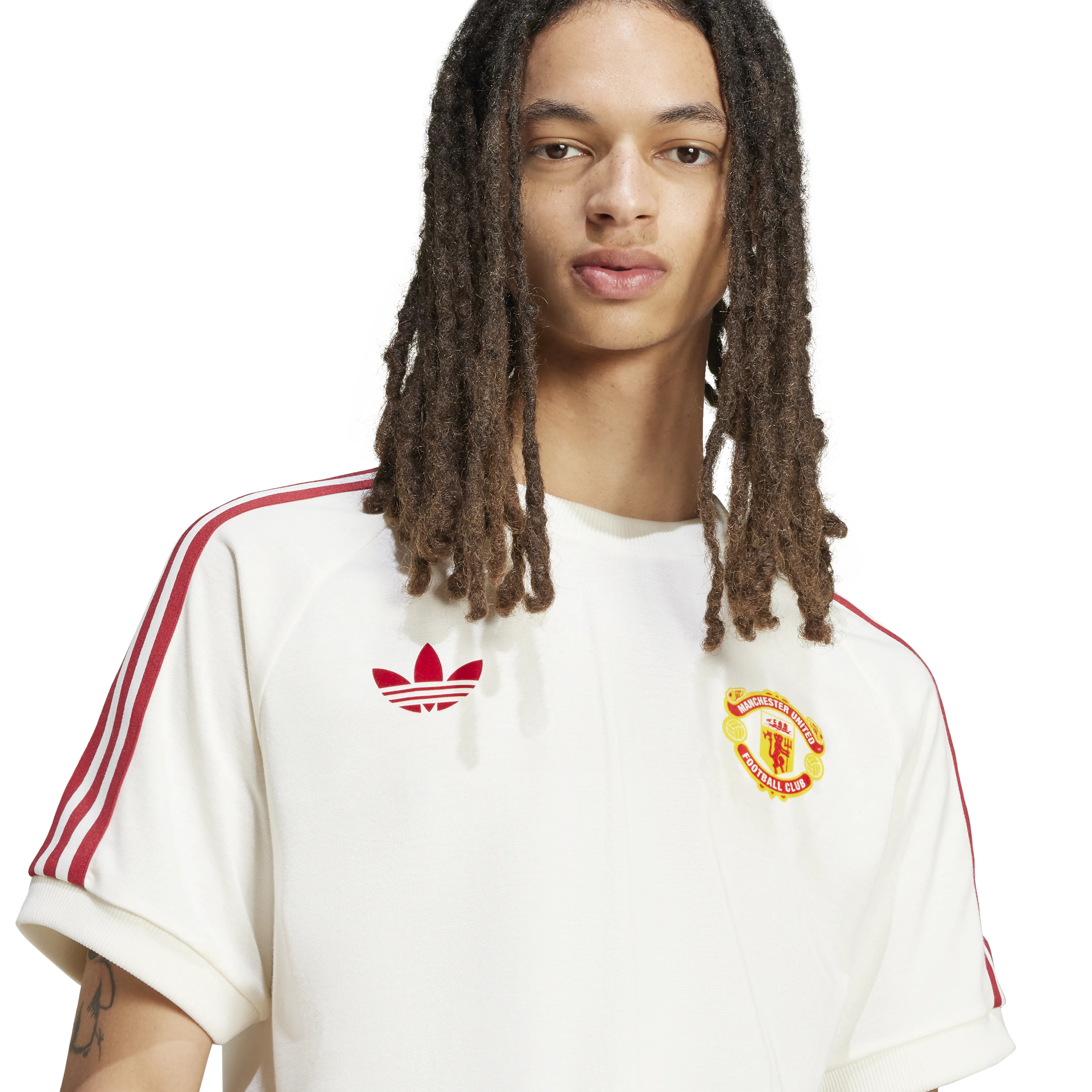 Manchester United Originals Adicolor Classics 3-Stripes T-skjorte