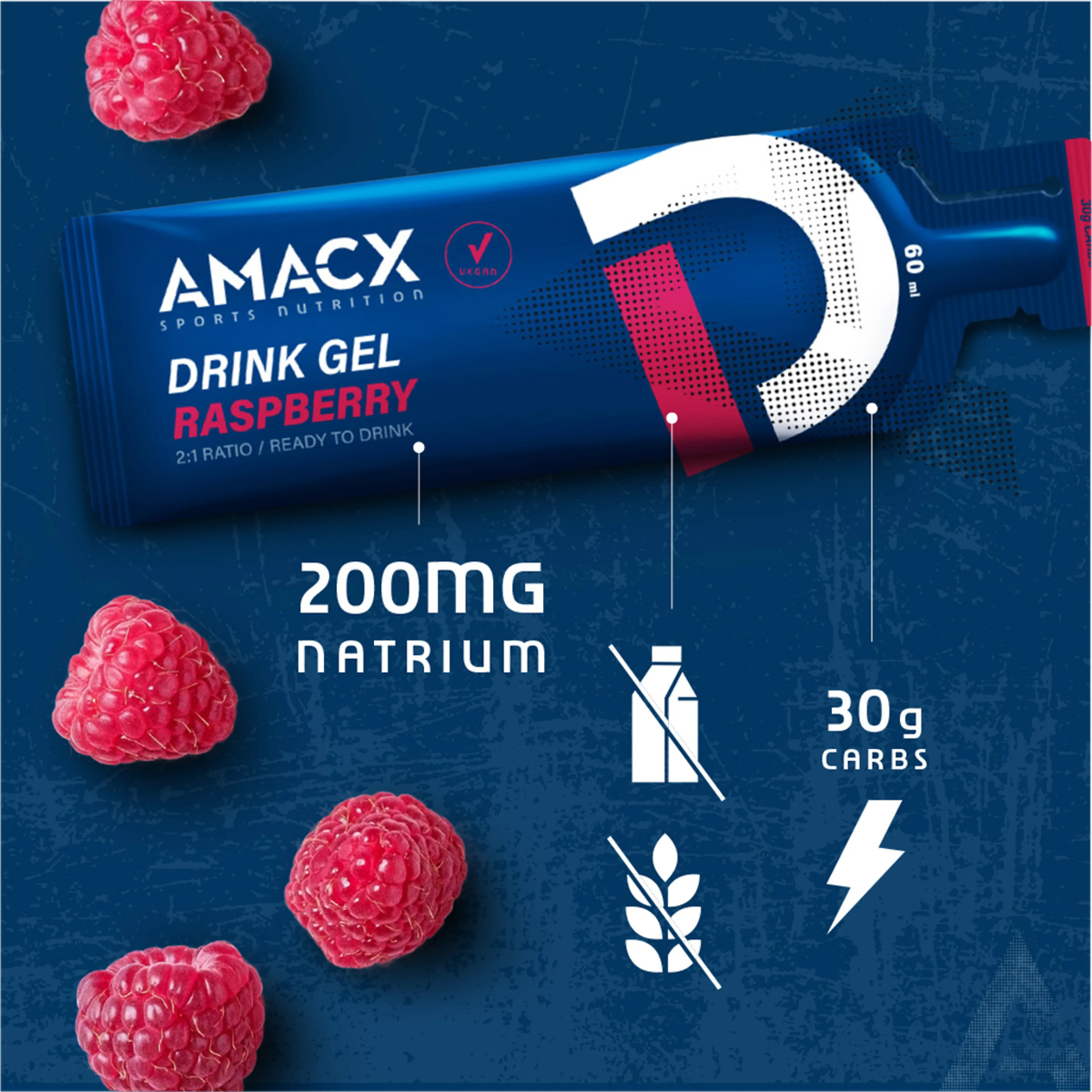 Drink Gel Rasberry - 12 stk