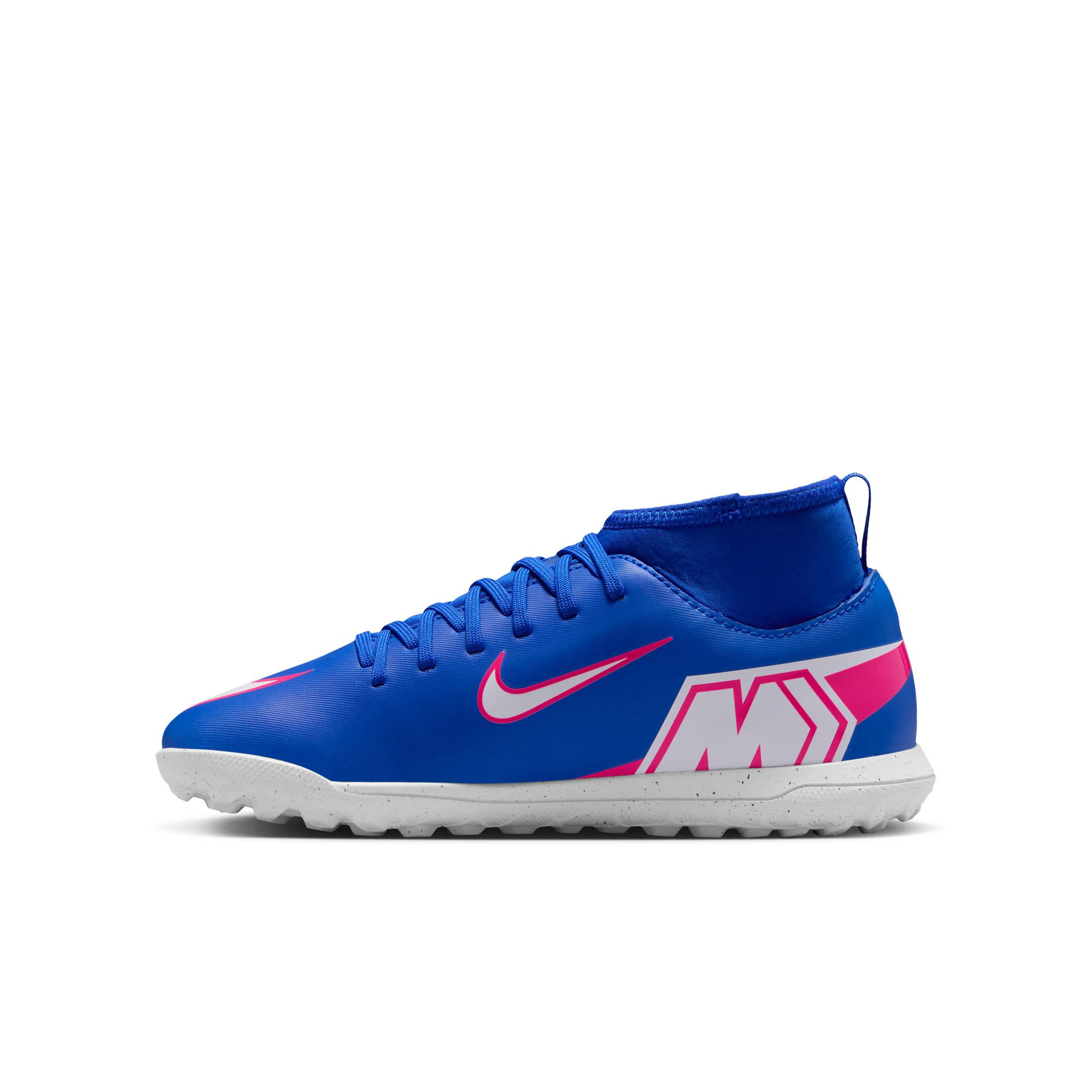 Jr. Mercurial Superfly 10 Club Little/Big Kids' Turf High-Top Fotballsko Grus/Kunstgress