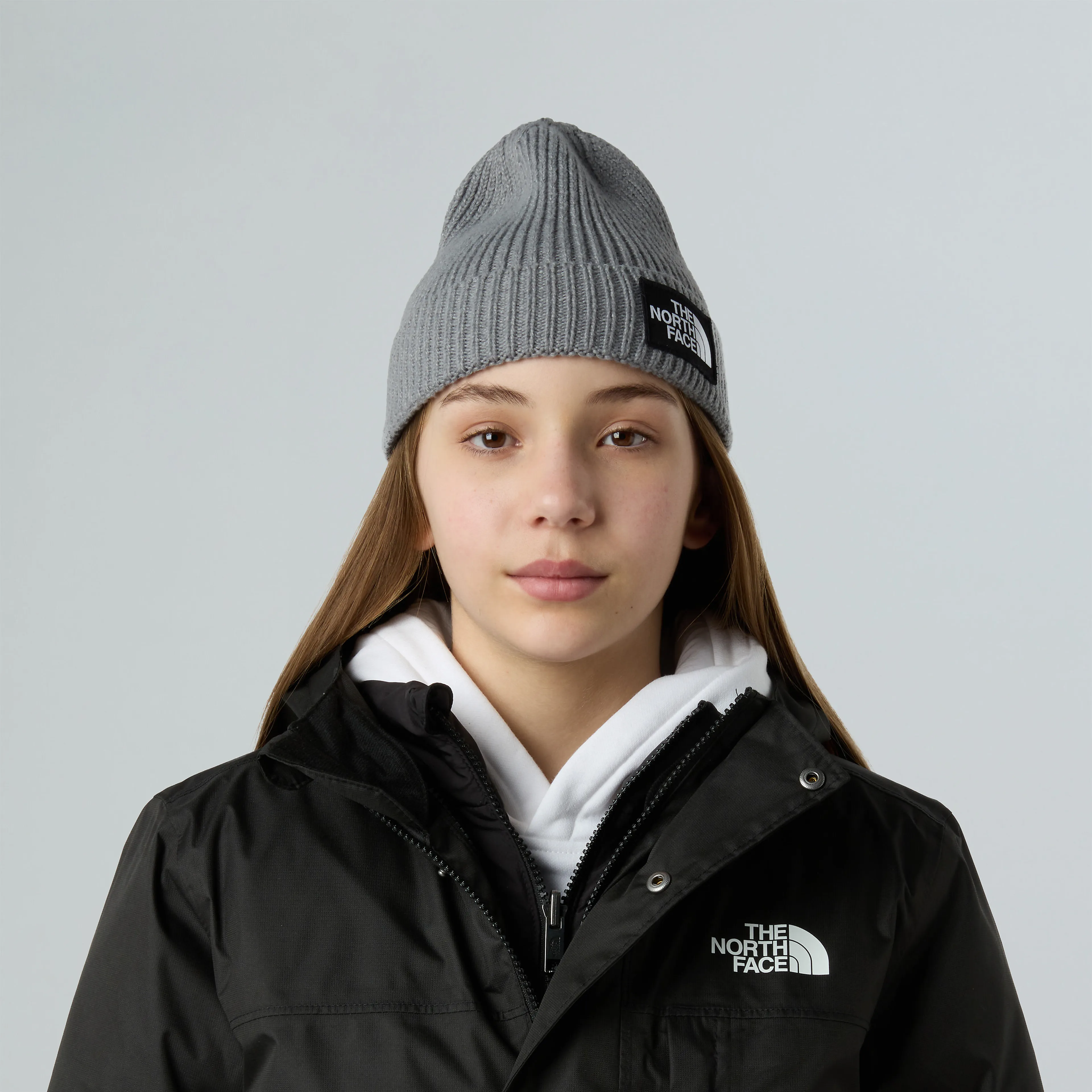 KIDS TNF LOGO BOX CUFFED BEANIE