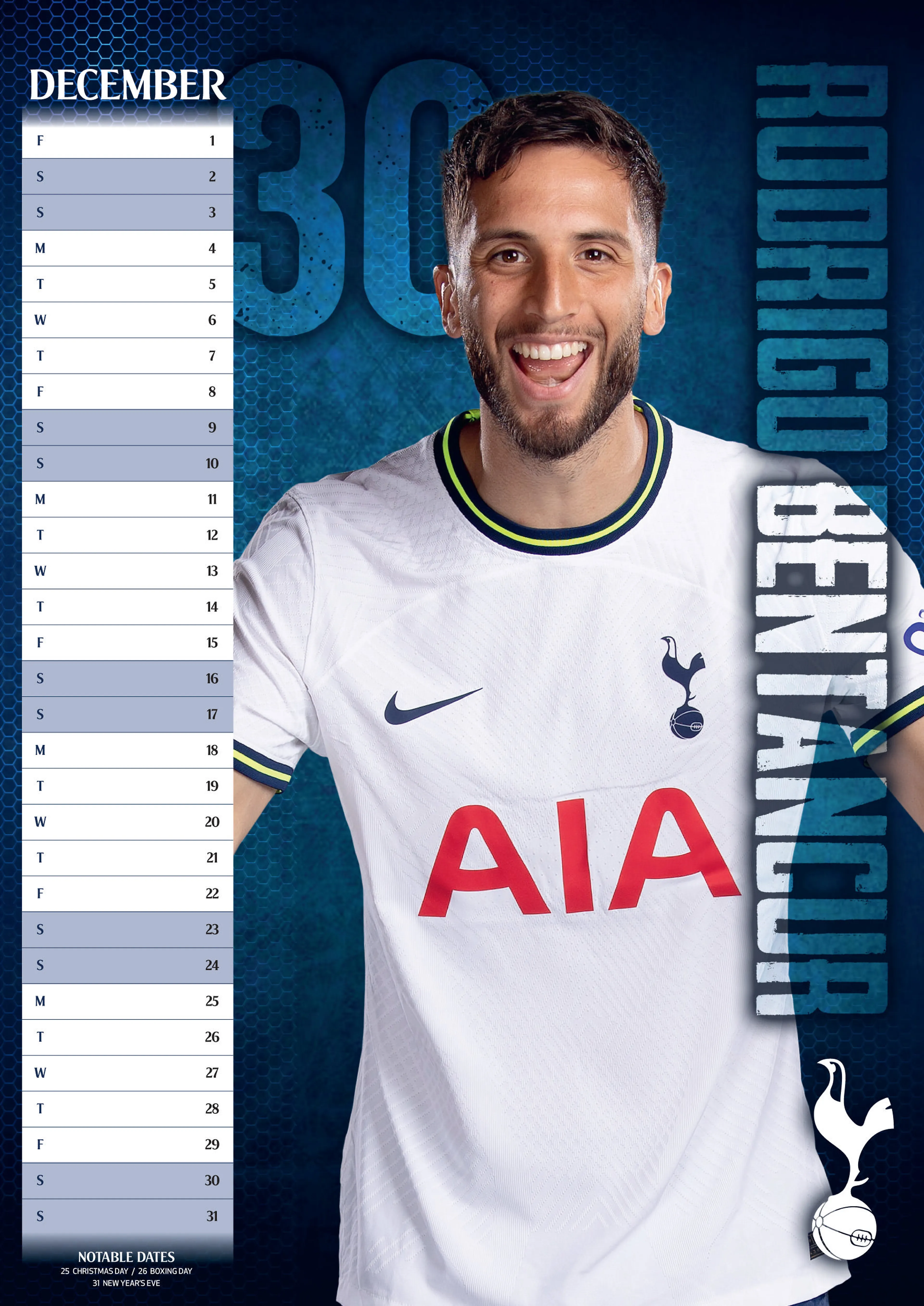 TOTTENHAM HOTSPUR FC 2024 A3 KALENDER