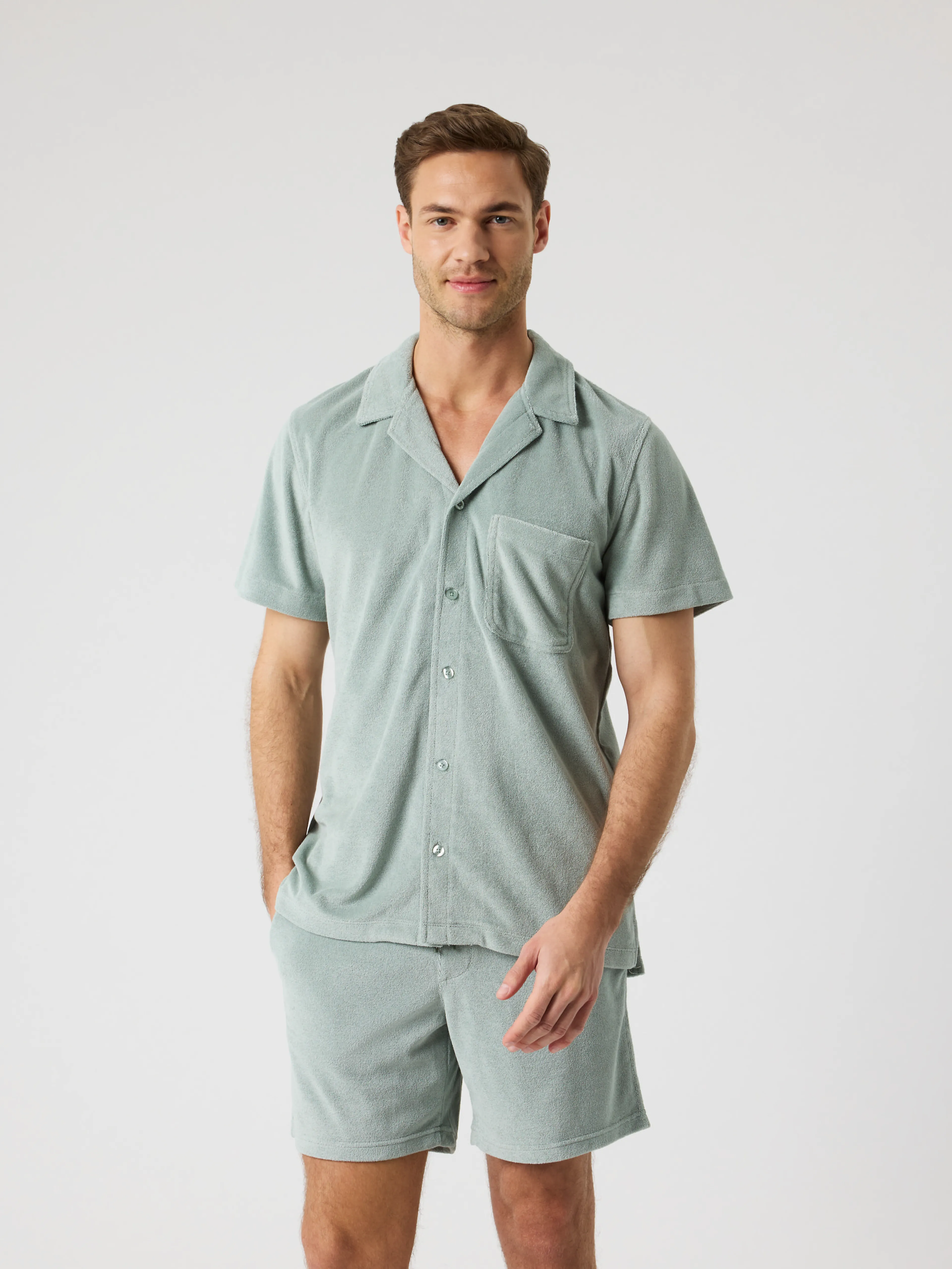 BORG TOWELING POOL SHIRT