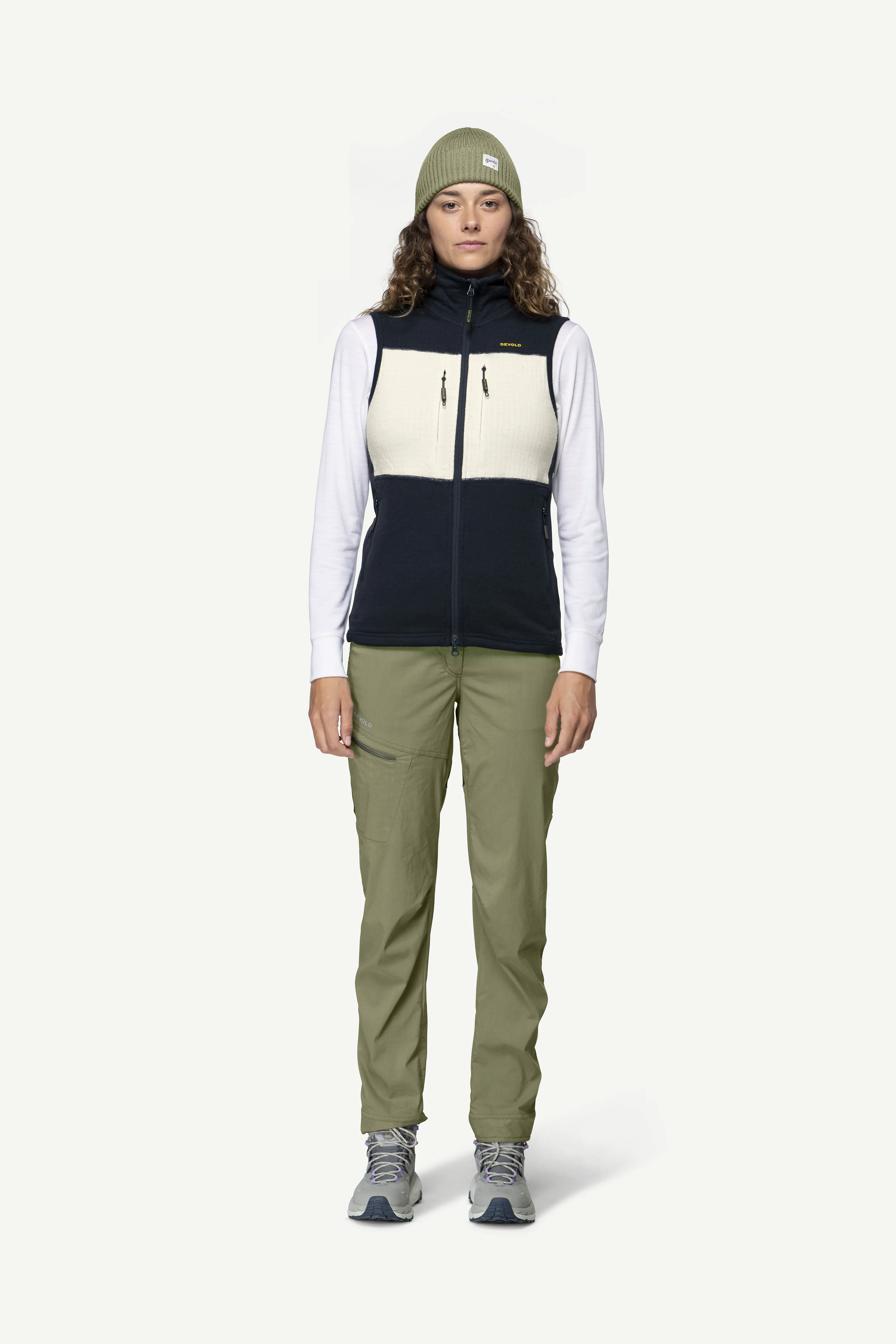 EGGA GRID MERINO VEST WMN
