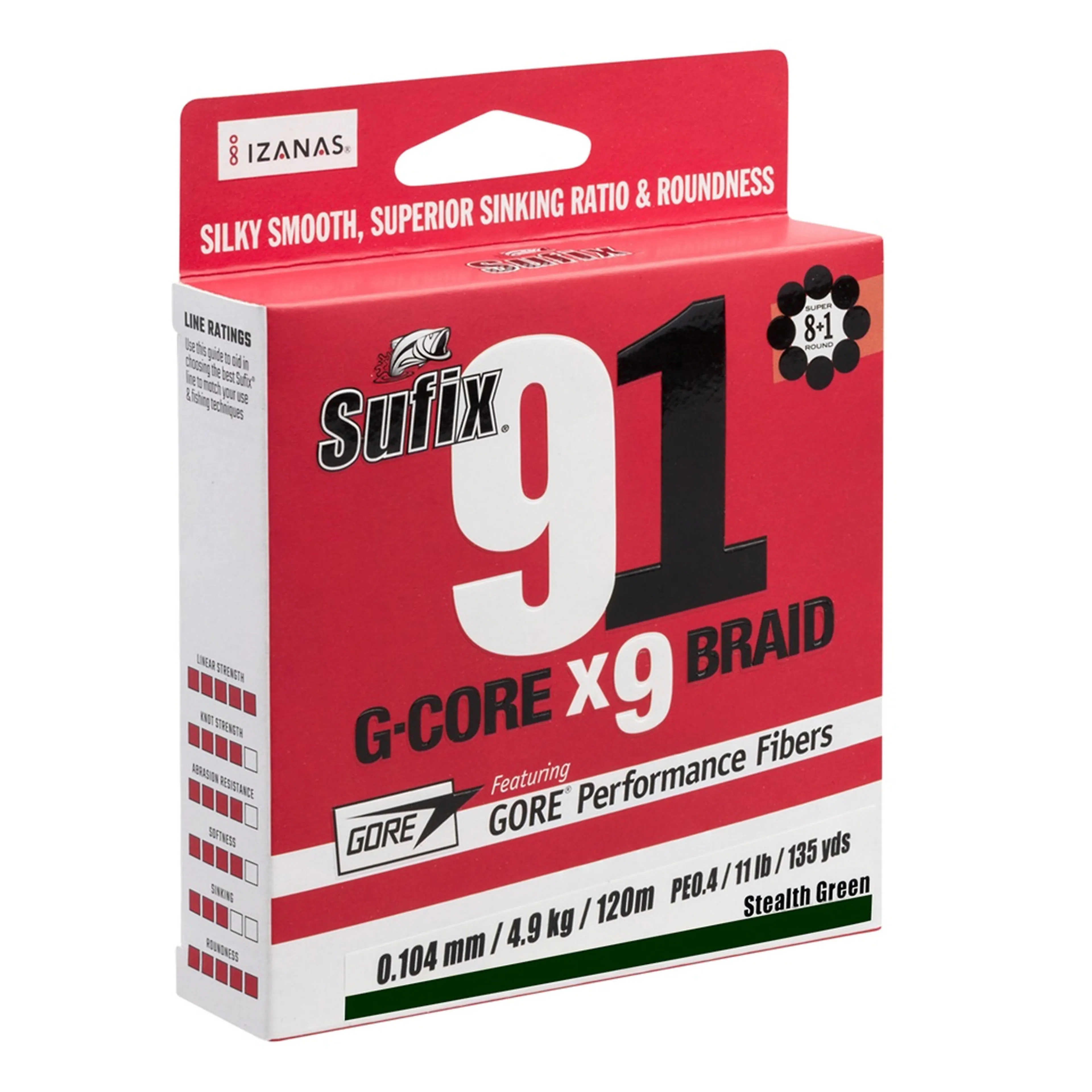 91 Braid Lo-Vis Green 100m 0,104mm 4,9kg