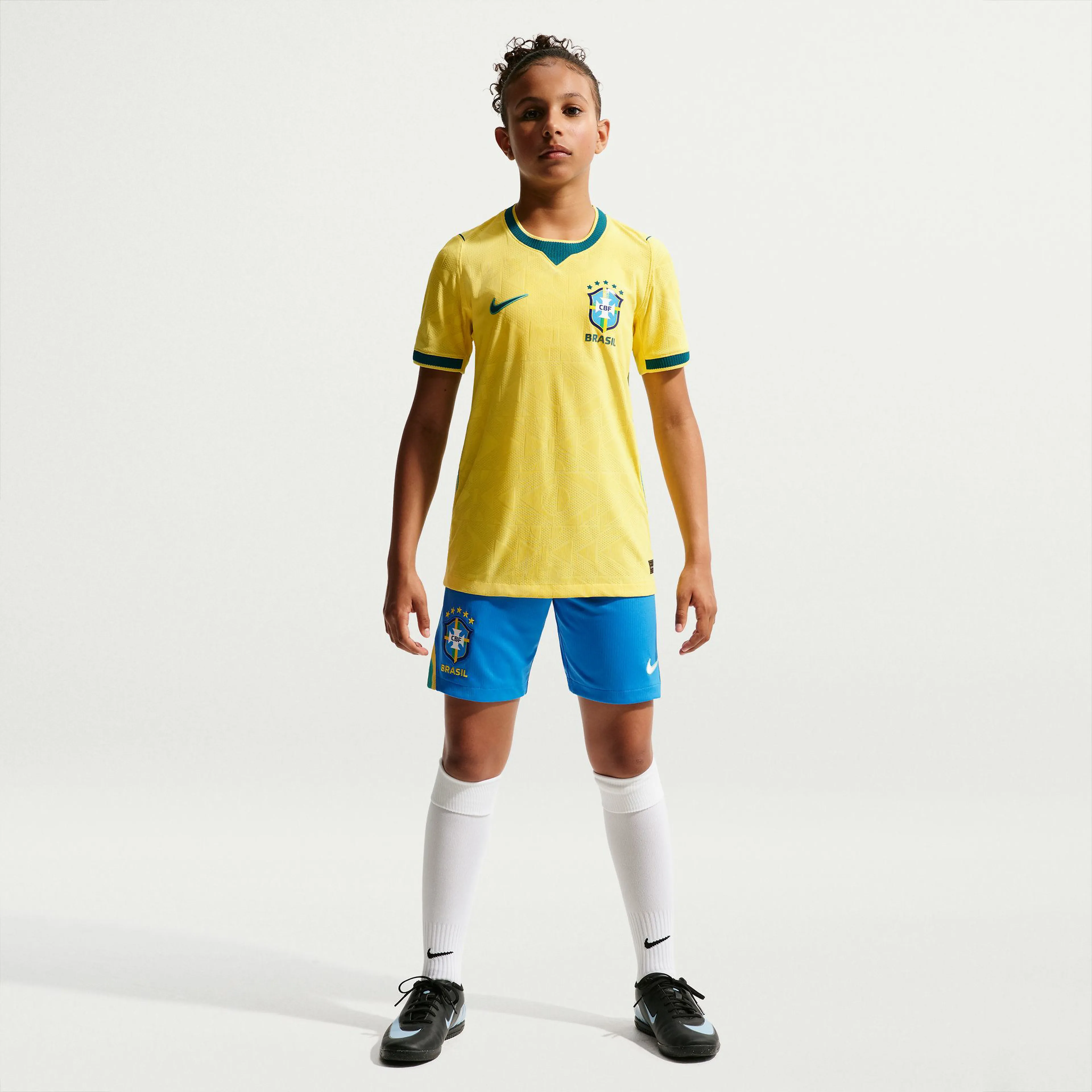 Brazil National Team 2026 Match Home Big Kids' Nike Aero-FIT Fotballtrøye