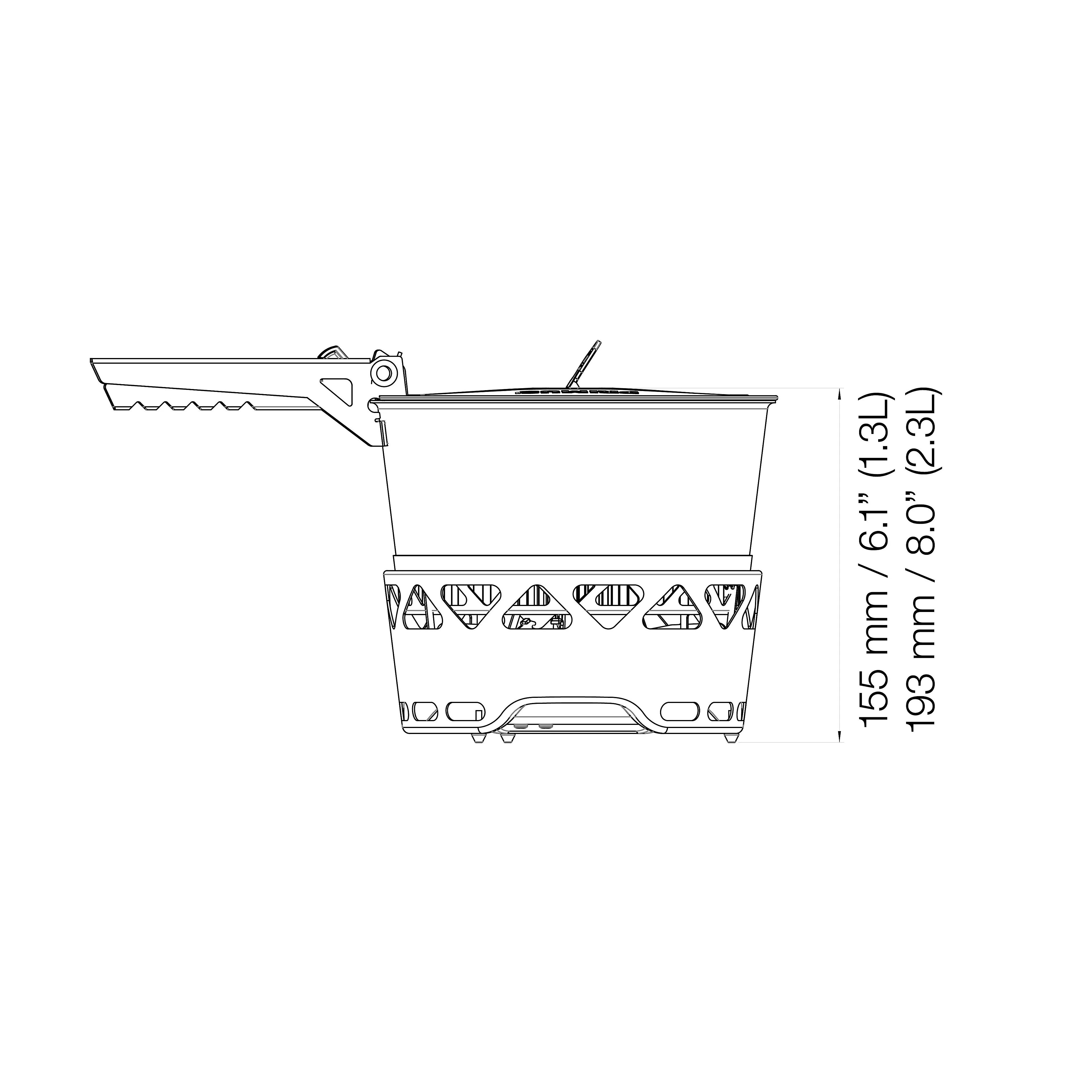 Primetech Stove Set II 1x1.3L  w. pan