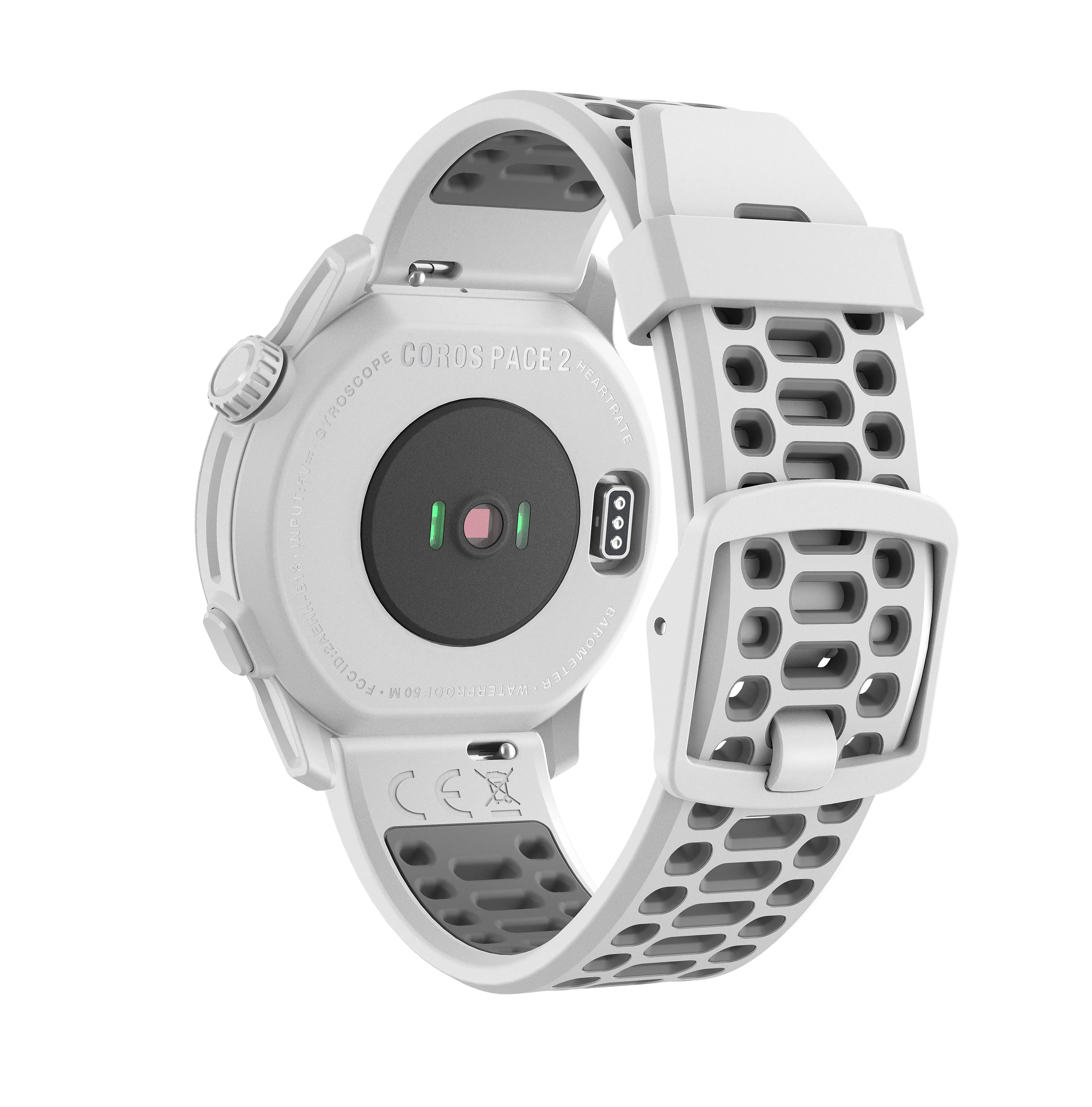 Pace 2 White with Silicone Band