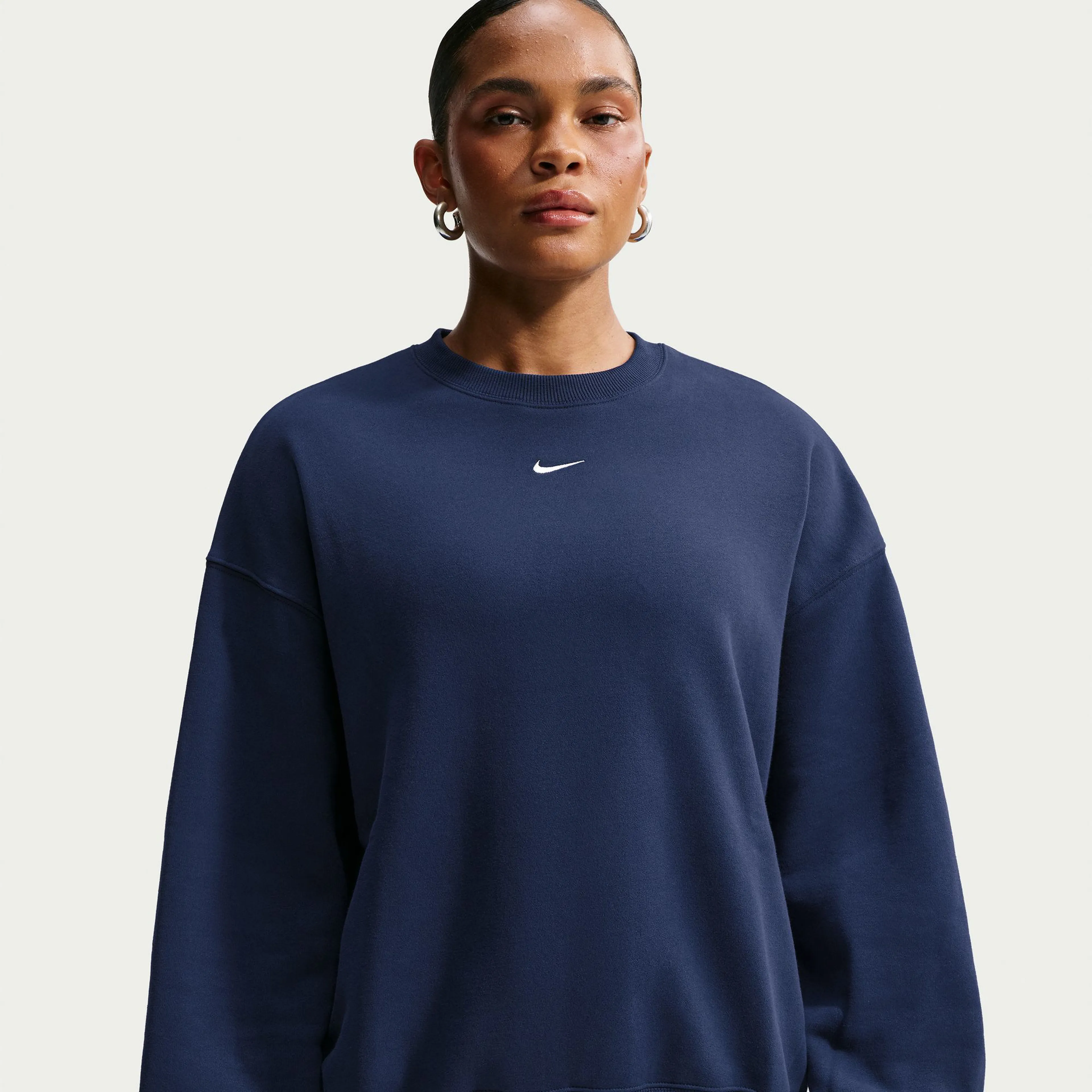 Studio Fleece Medium Weight Women's Oversized Crew-Neck Sweatshirt