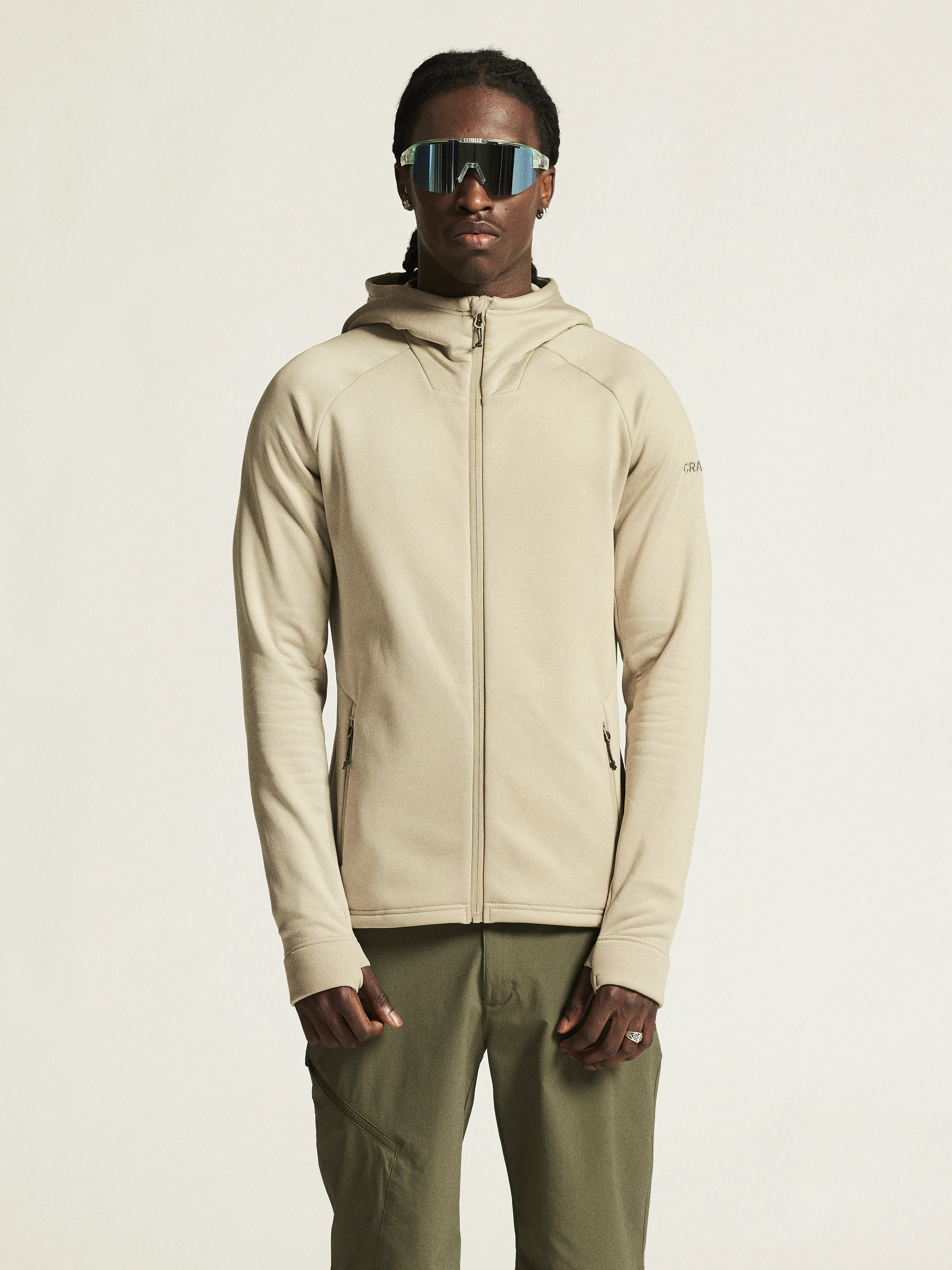 Adv Explore Power Fleece Hood Jkt M