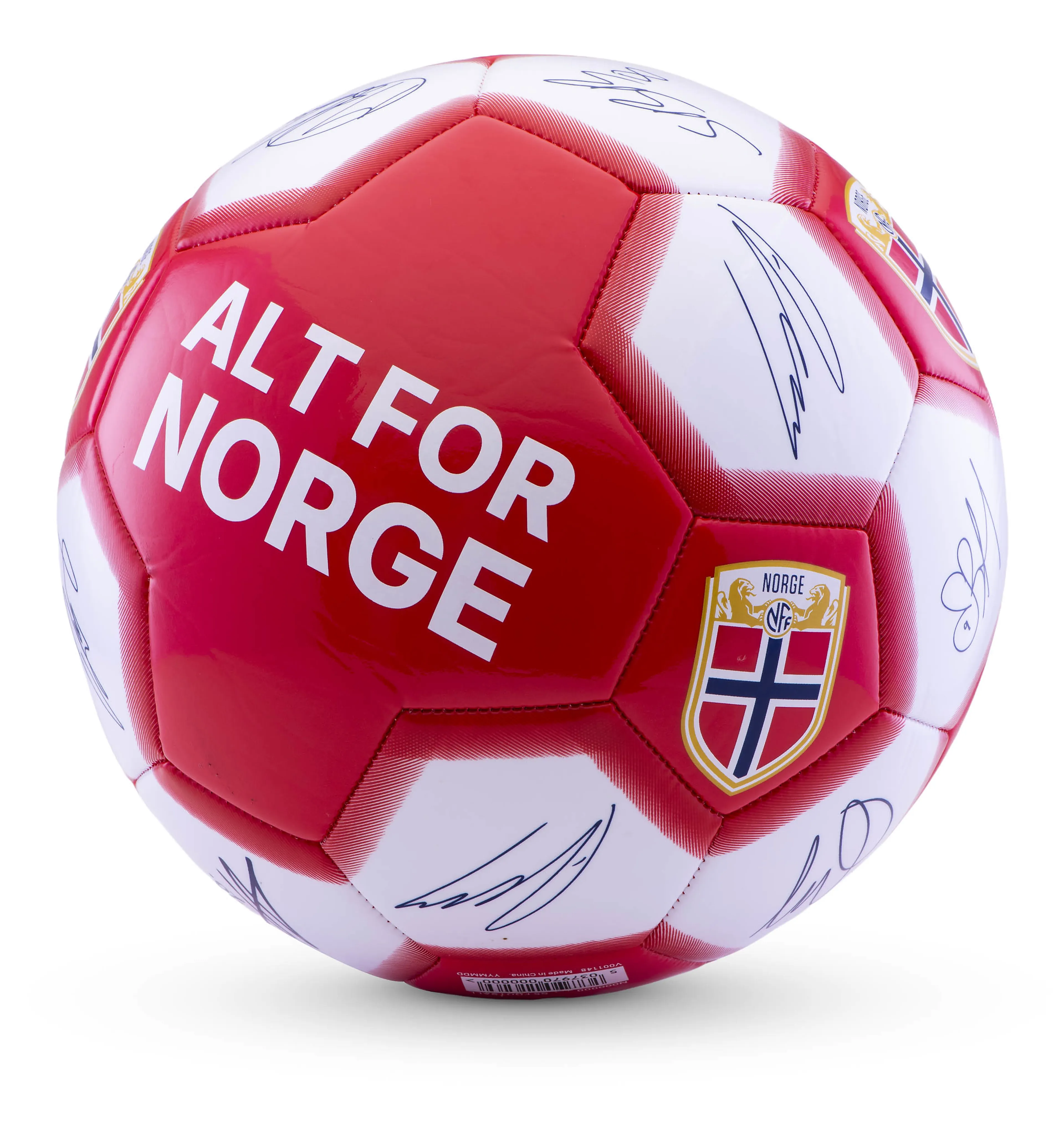 NFF Fotball Hvit "5" (Ikke oppblåst)