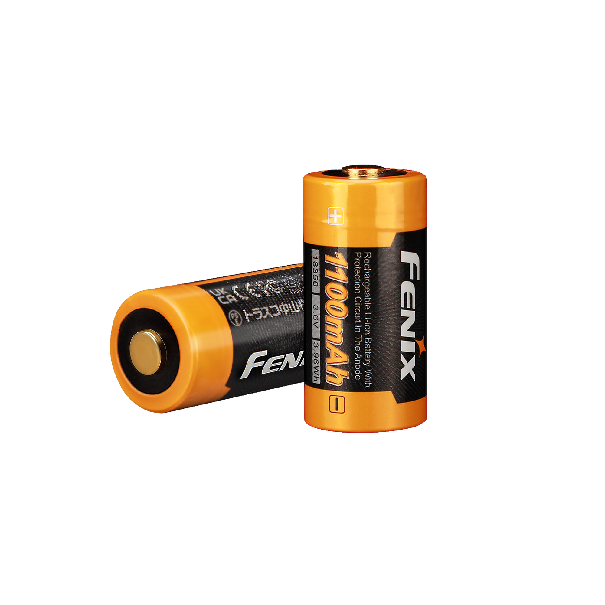 FENIX BATTERI 18350 CR123 LI-ION 1100mAh oppladbar
