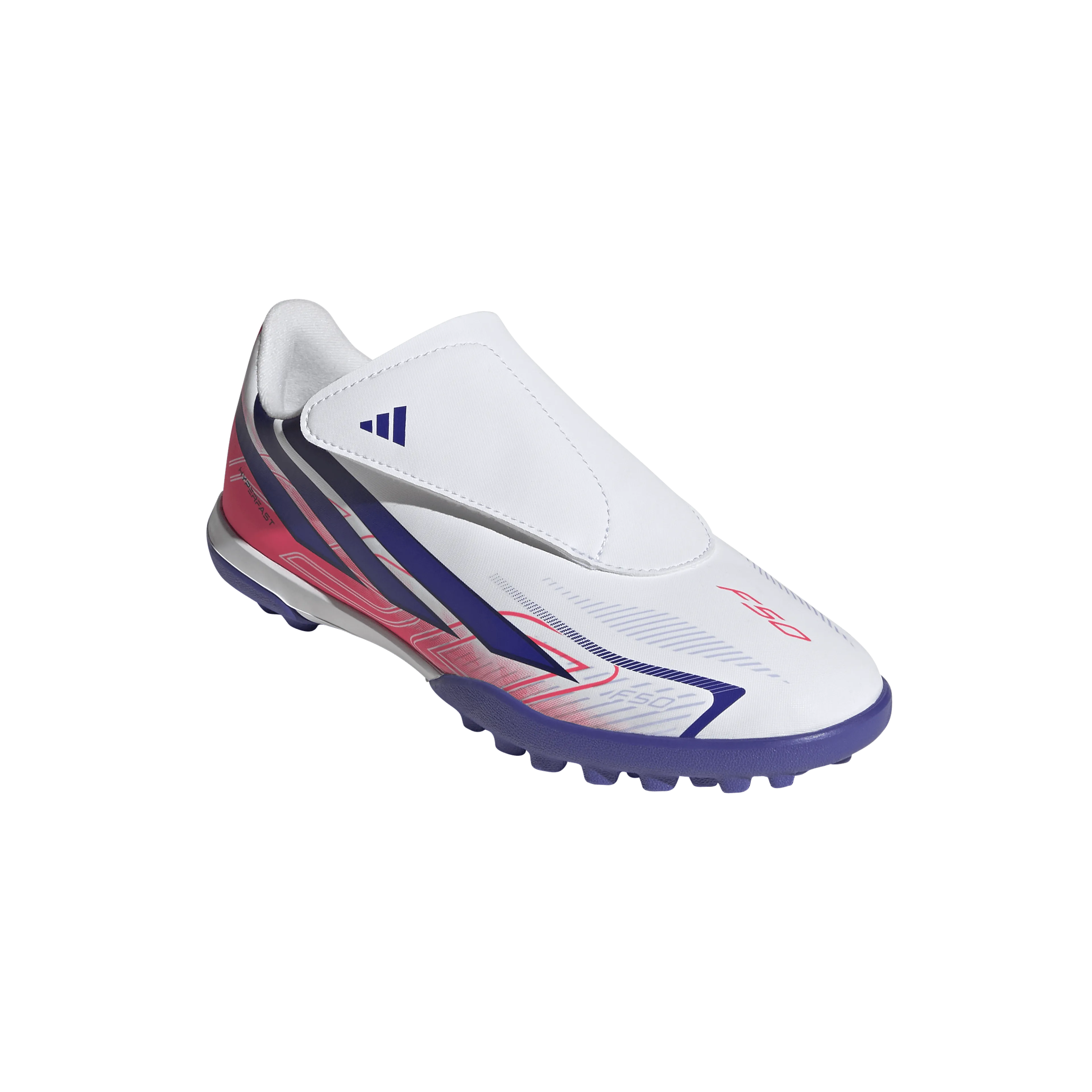 F50 Hyperfast Club Velcro Turf Fotballsko Grus/Kunstgress Barn