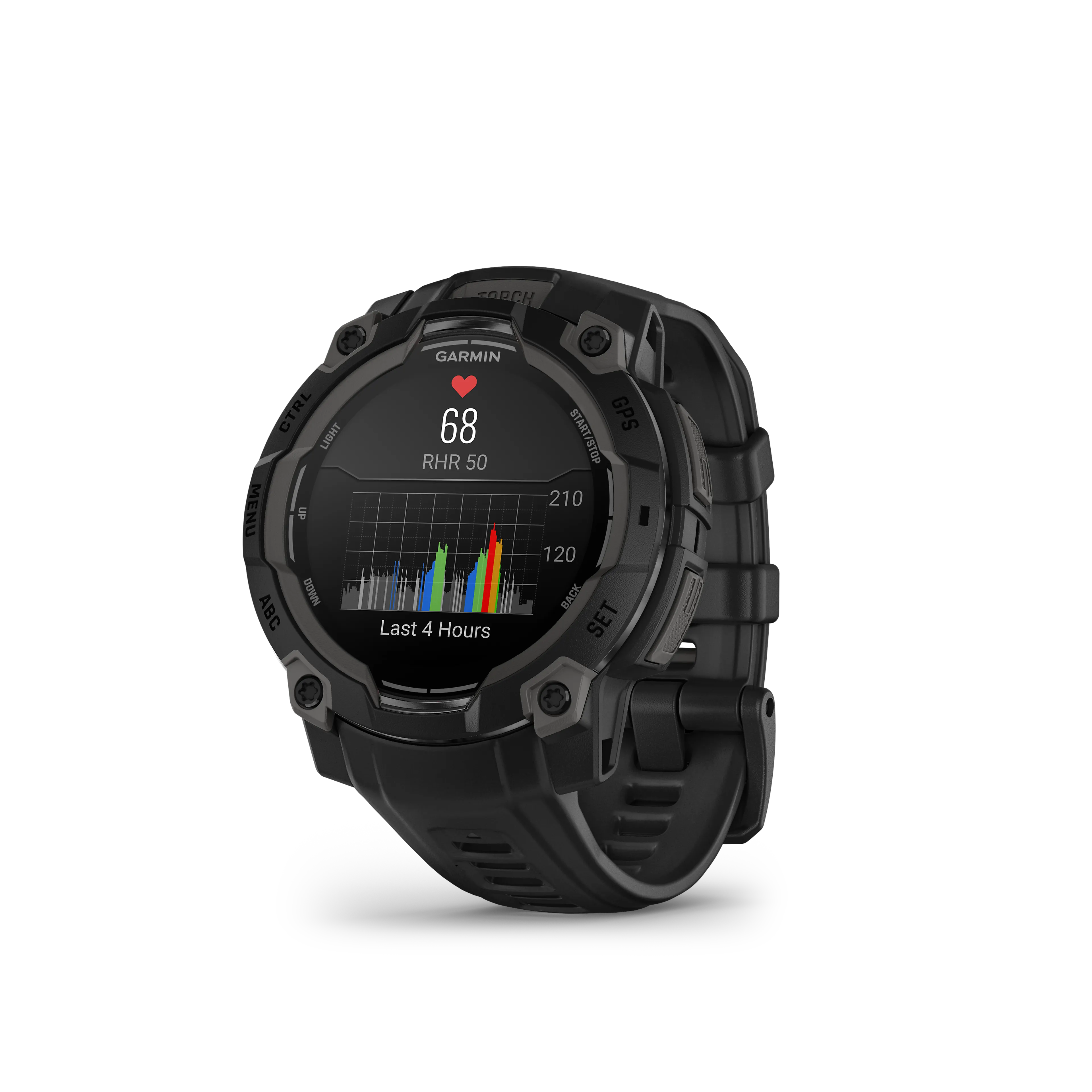 Instinct 3 - 45 mm, AMOLED, Black Bezel with Black Band