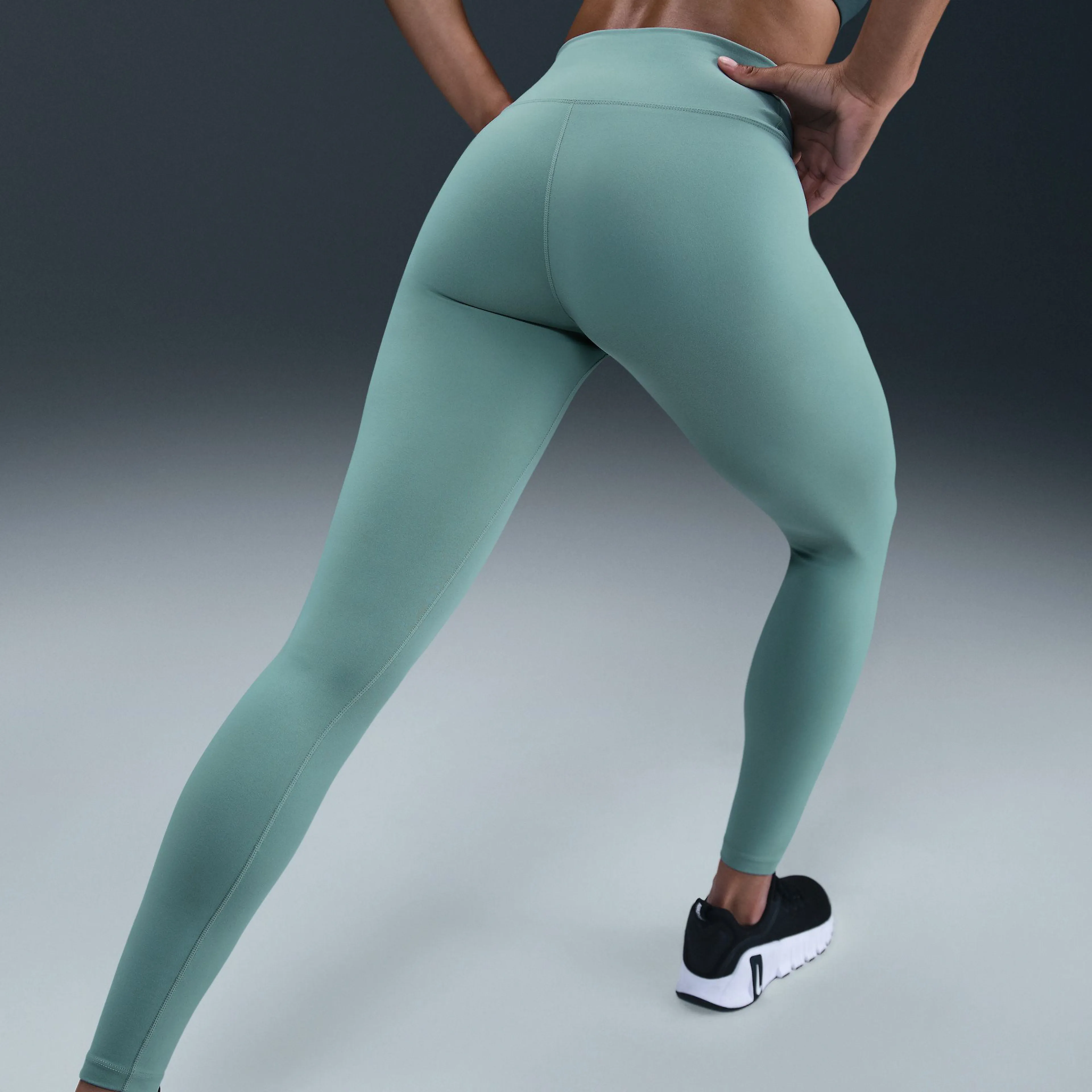One Women's High-Waisted Full-Length Leggings